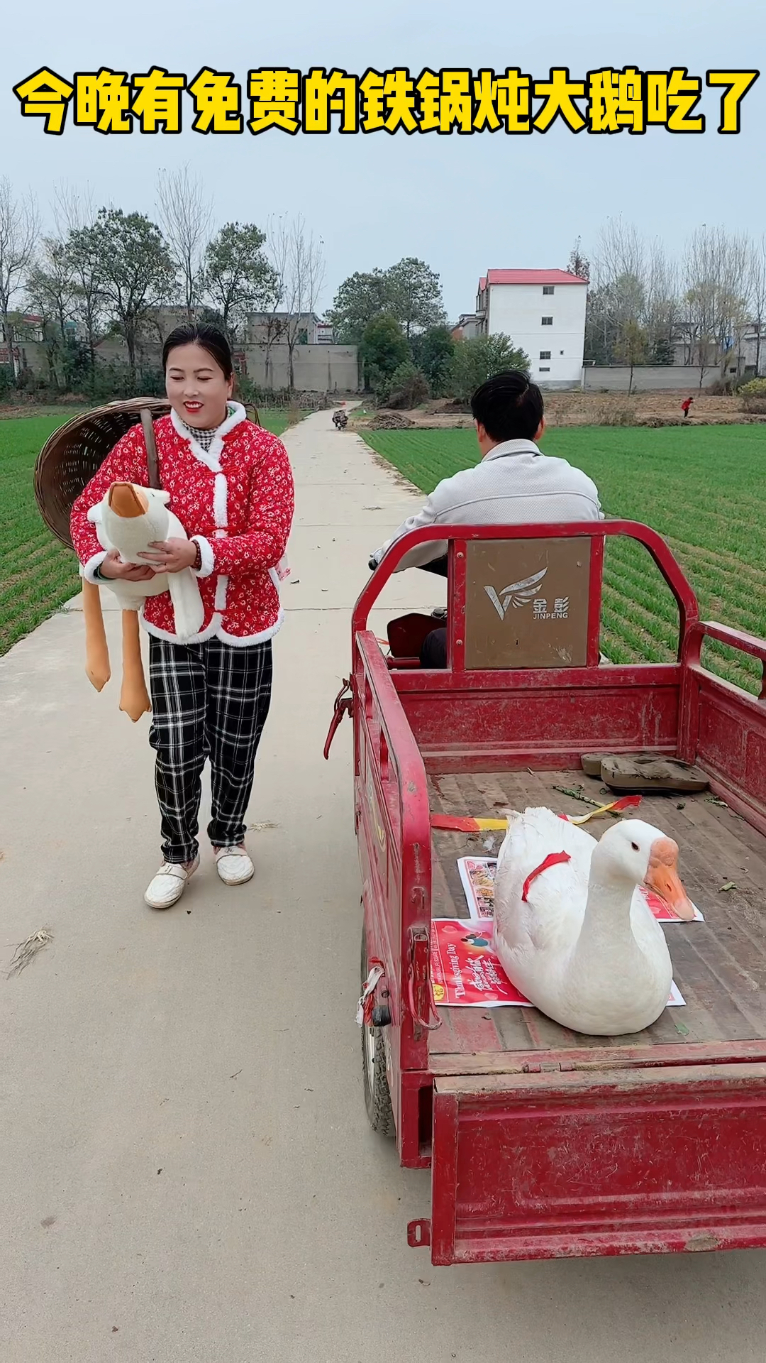 今晚有铁锅炖大鹅吃了