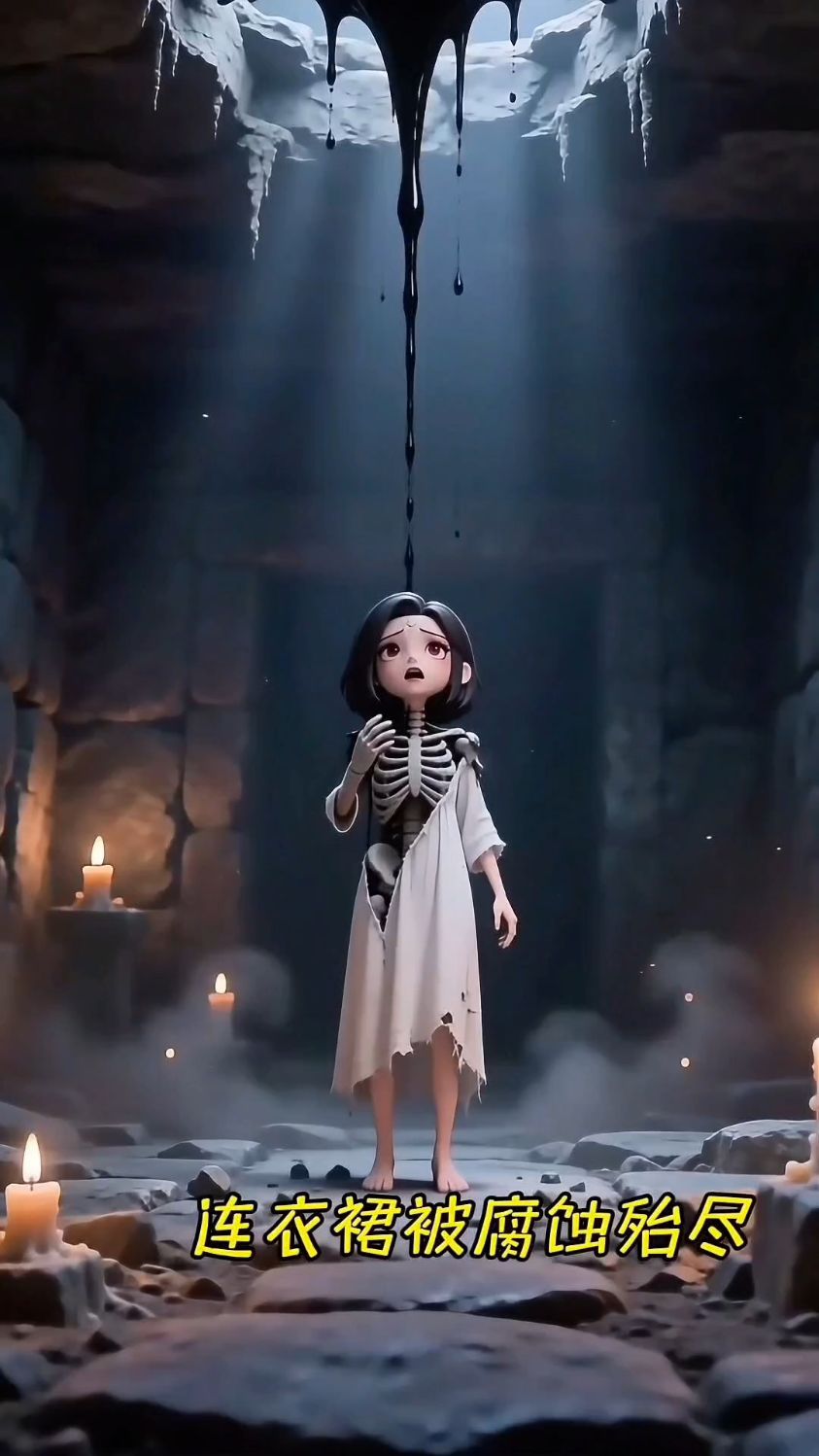 美少女变成雕塑了