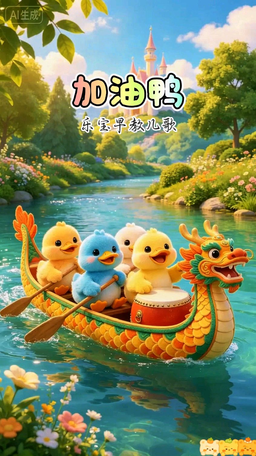 加油鸭，冲鸭#儿歌#动画#高考 #亲子互动 #早教