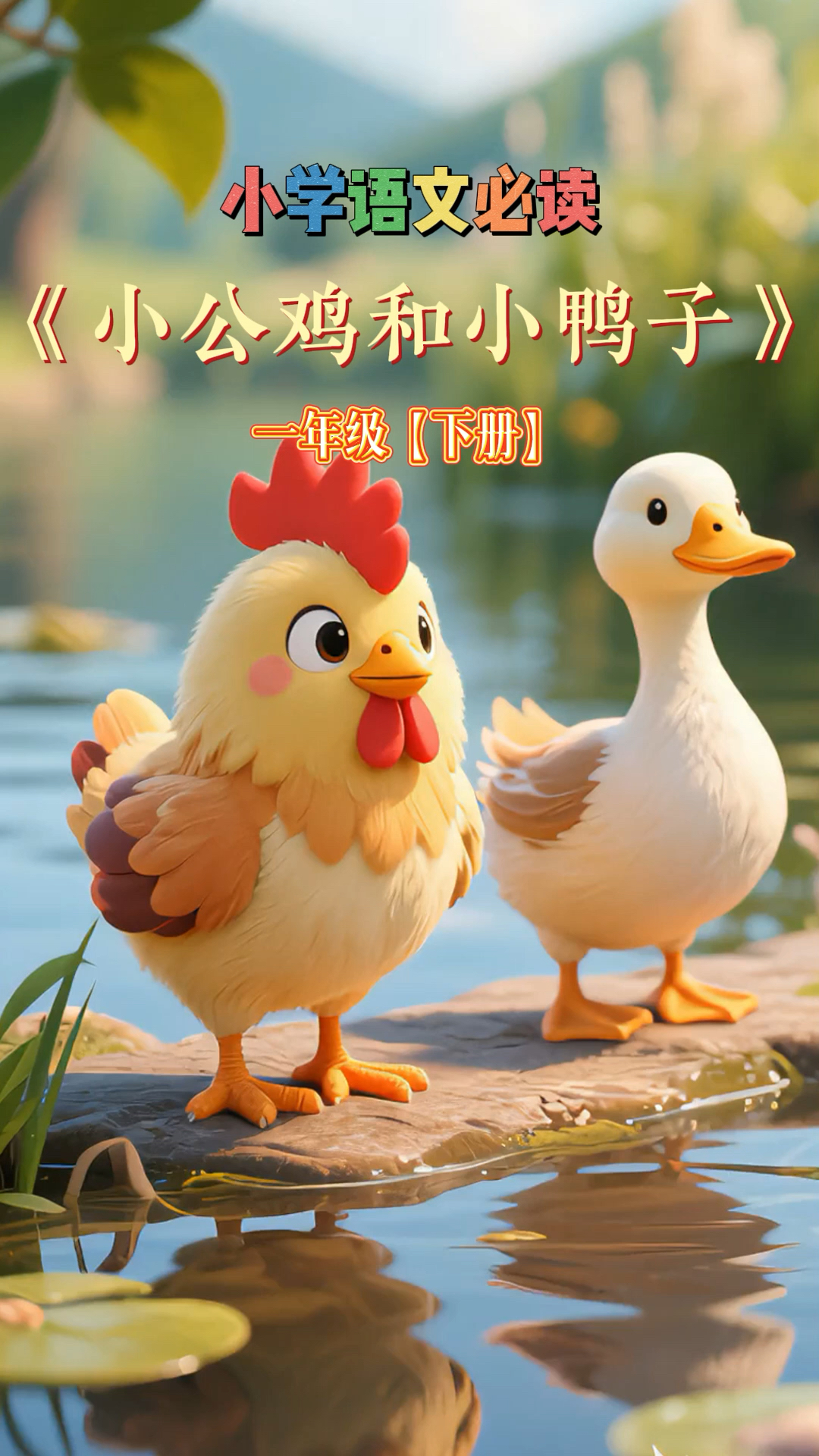 一年级语文下册语文课文《小公鸡和小鸭子》