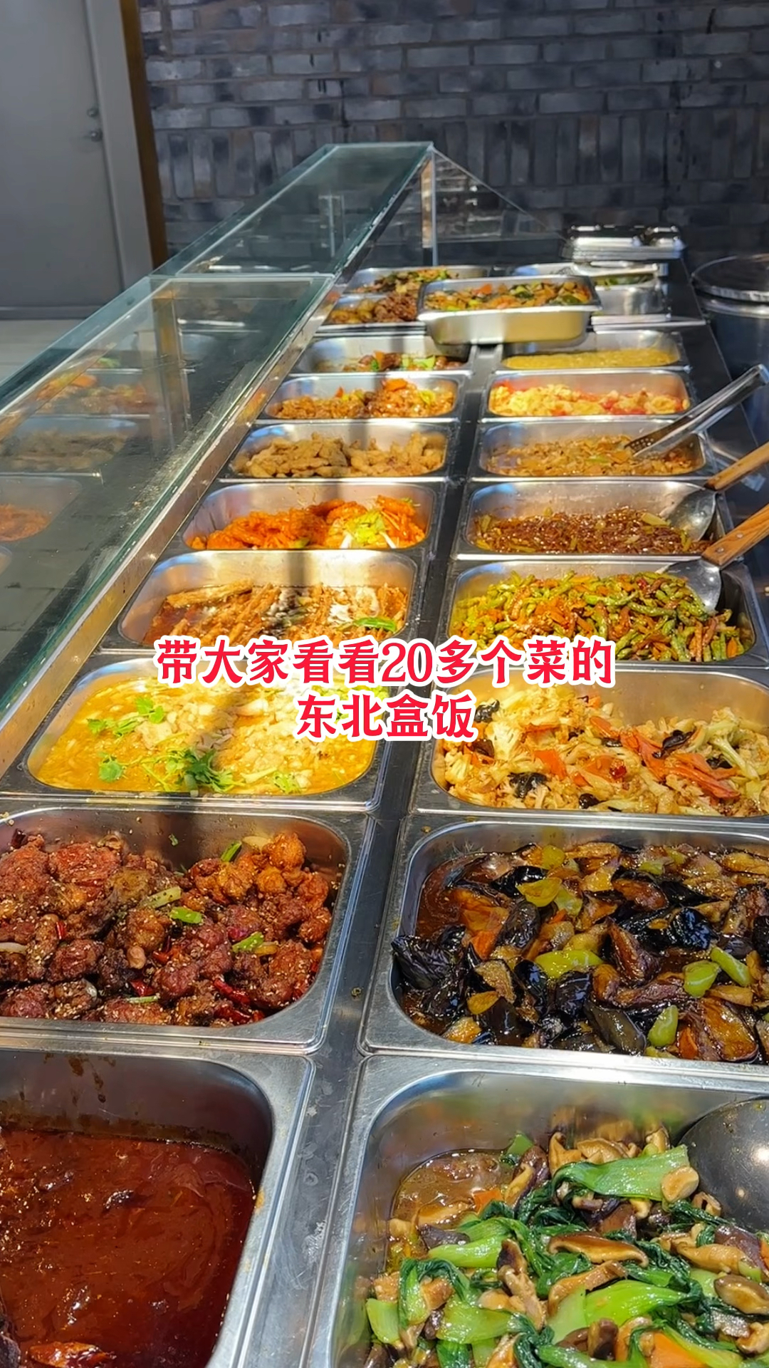 带大家看看20多个菜的东北盒饭