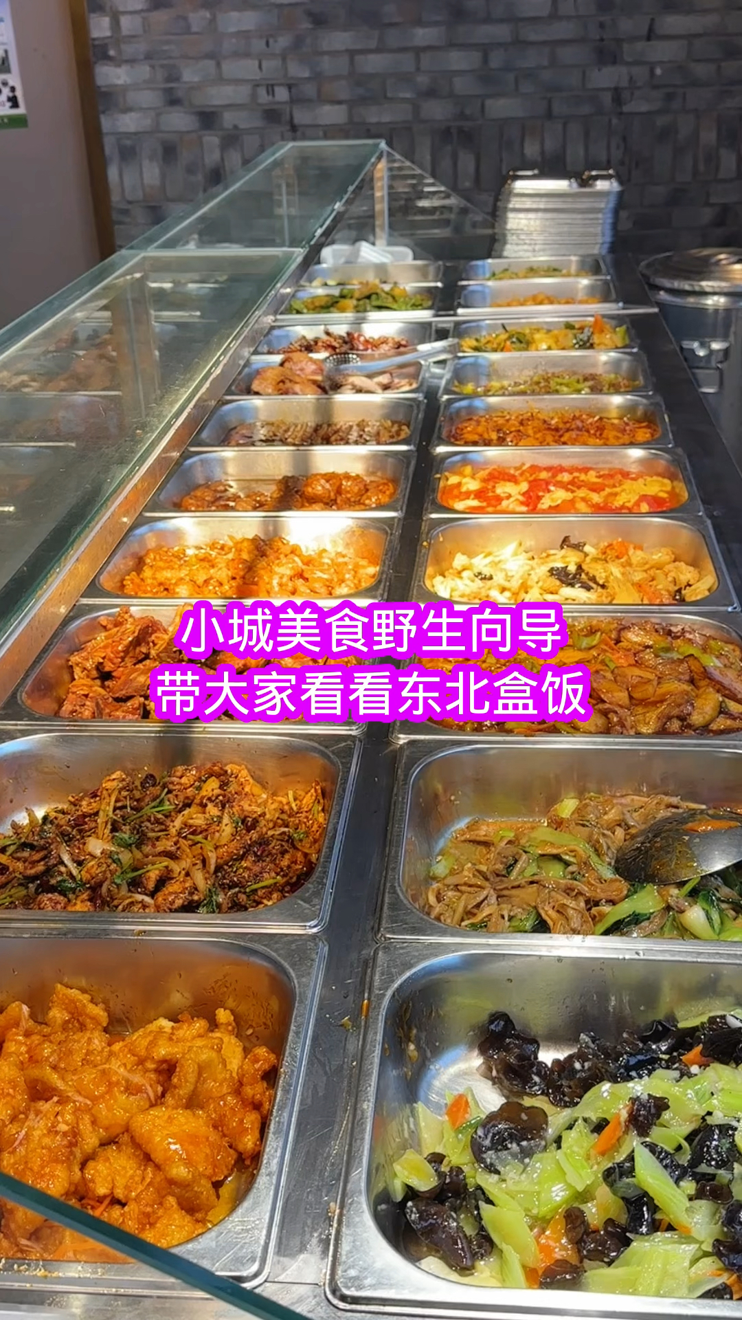 带大家看看20多个菜的东北盒饭