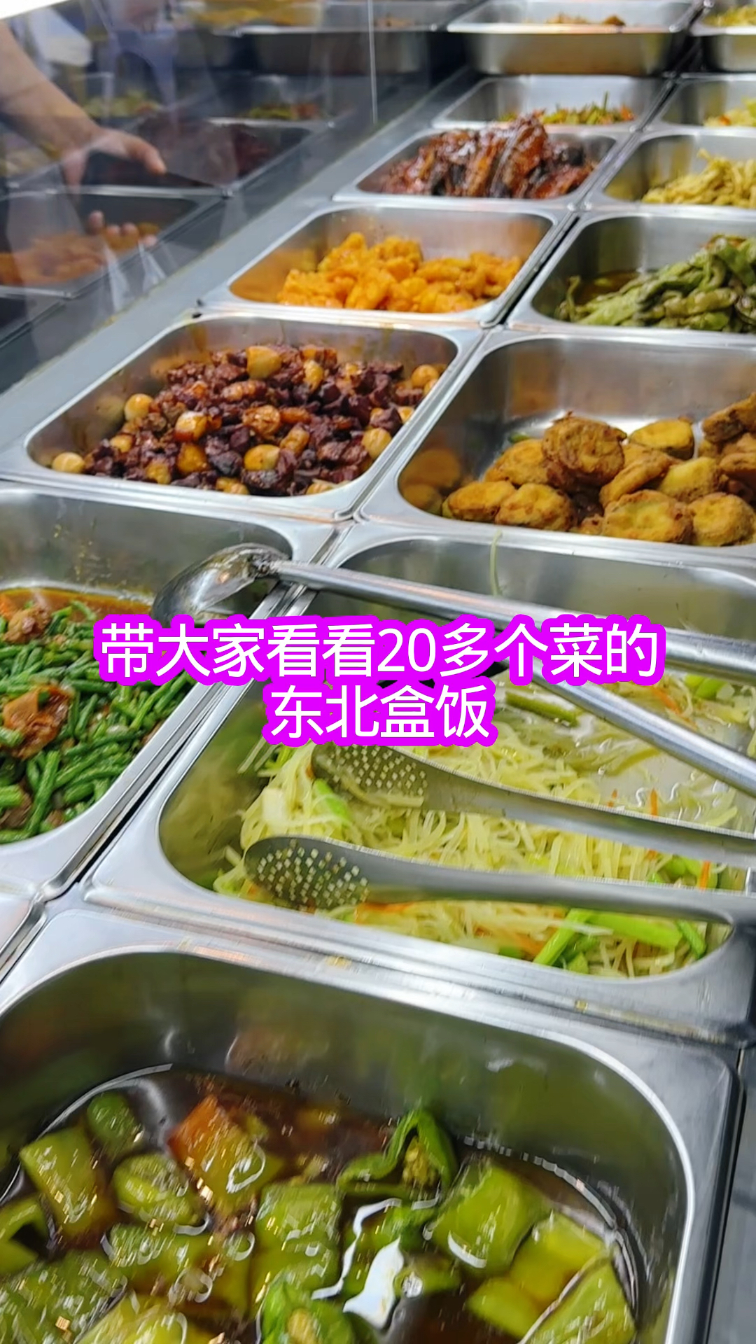 带大家看看长春20多个菜的东北盒饭