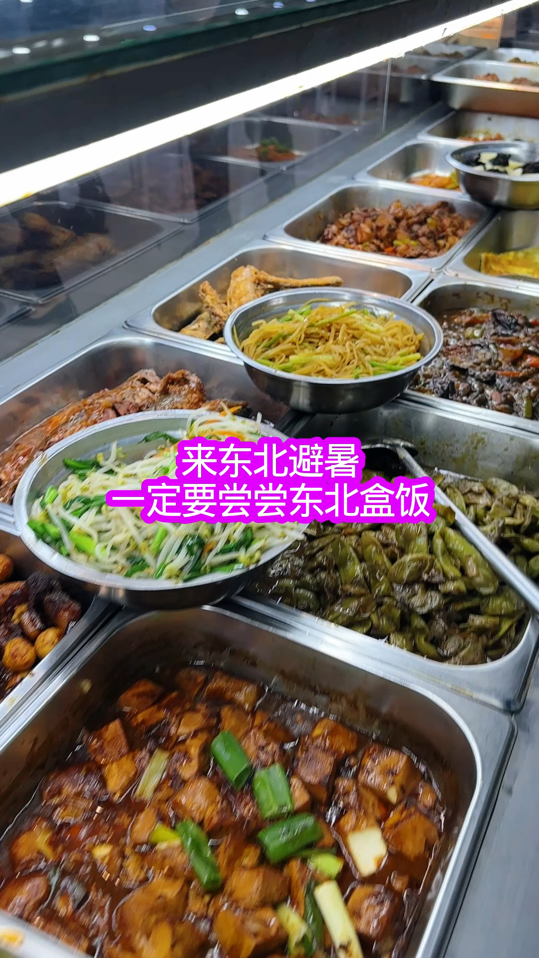 带大家看看20多个菜的东北盒饭