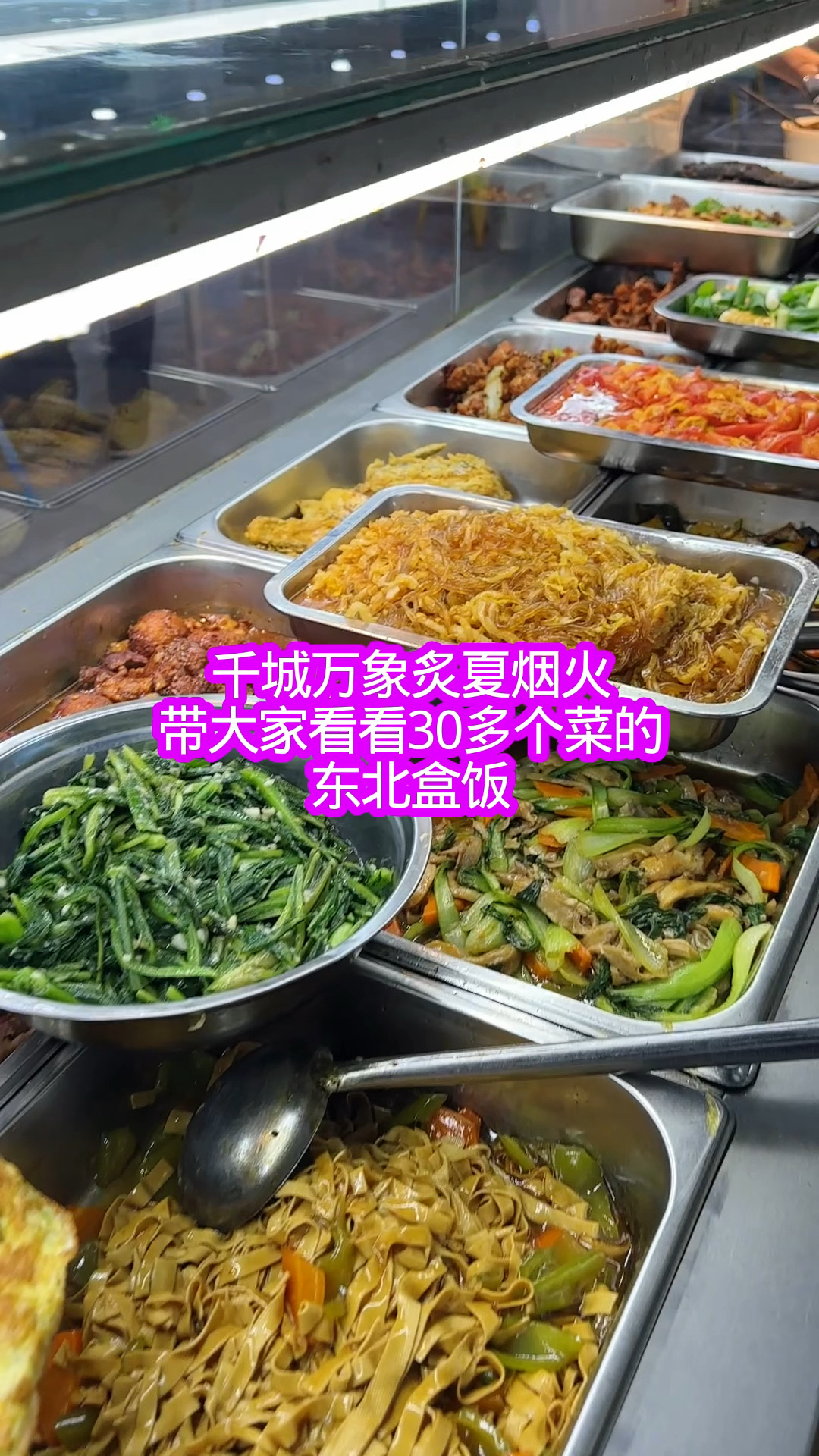 带大家看看30多个菜的东北盒饭