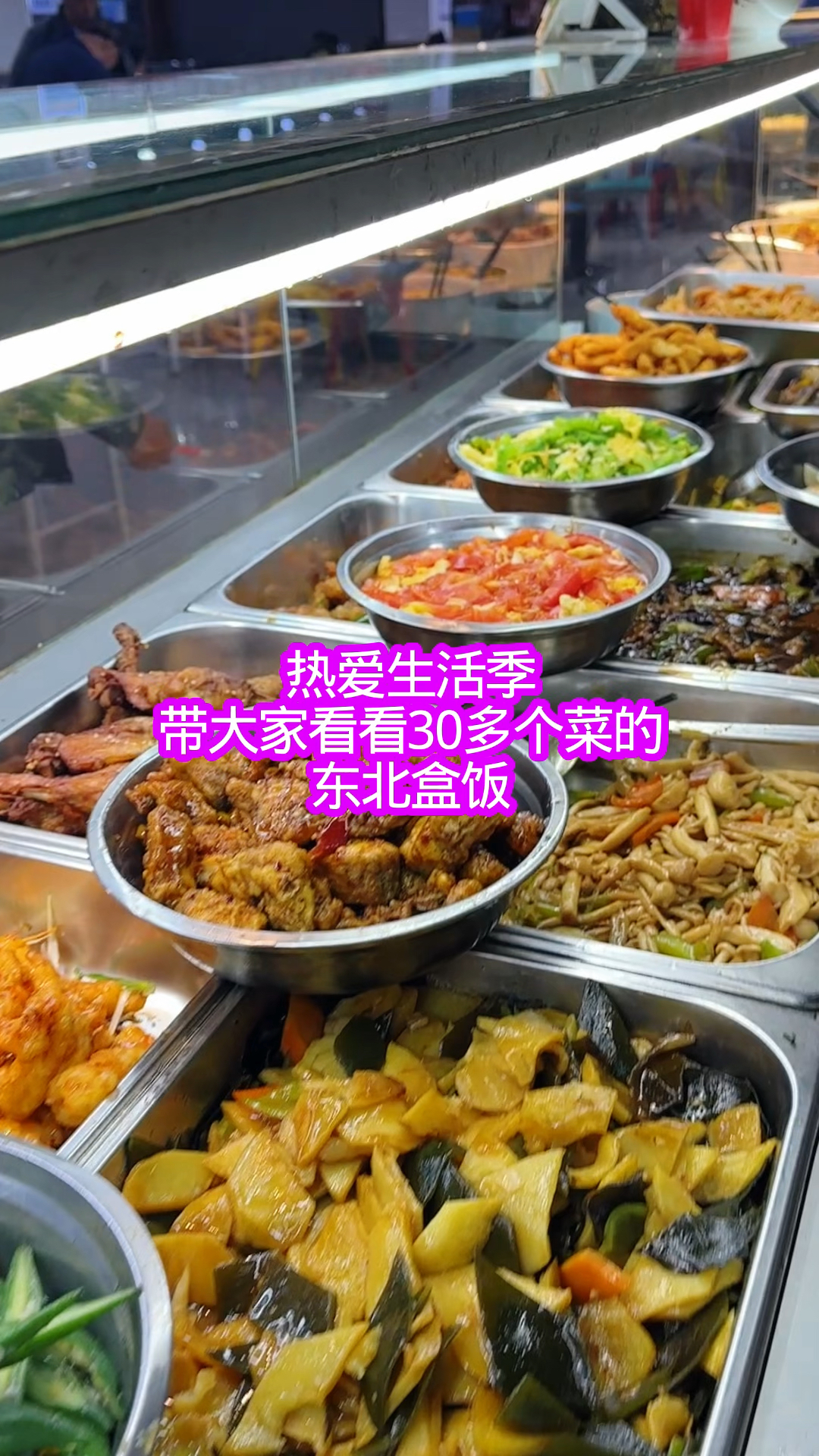 带大家看看30多个菜的东北盒饭