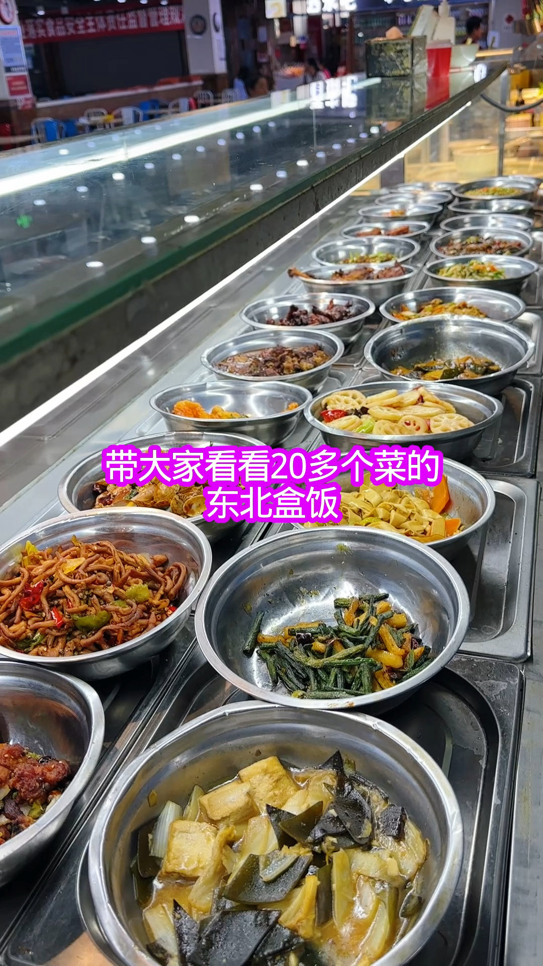 带大家看看20多个菜的东北盒饭