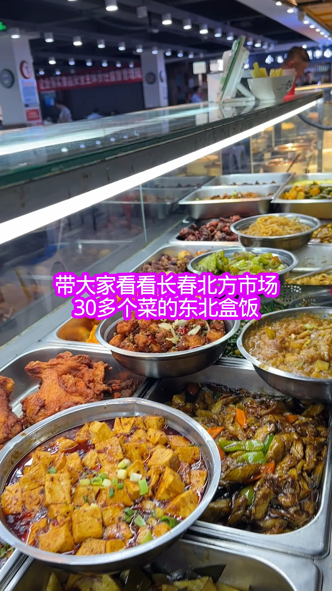 带大家看看长春30多个菜的东北盒饭