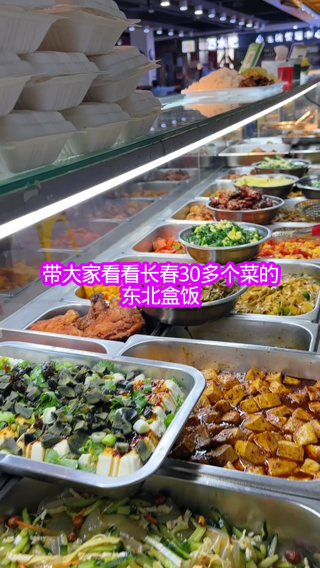 带大家看看30多个菜的东北盒饭