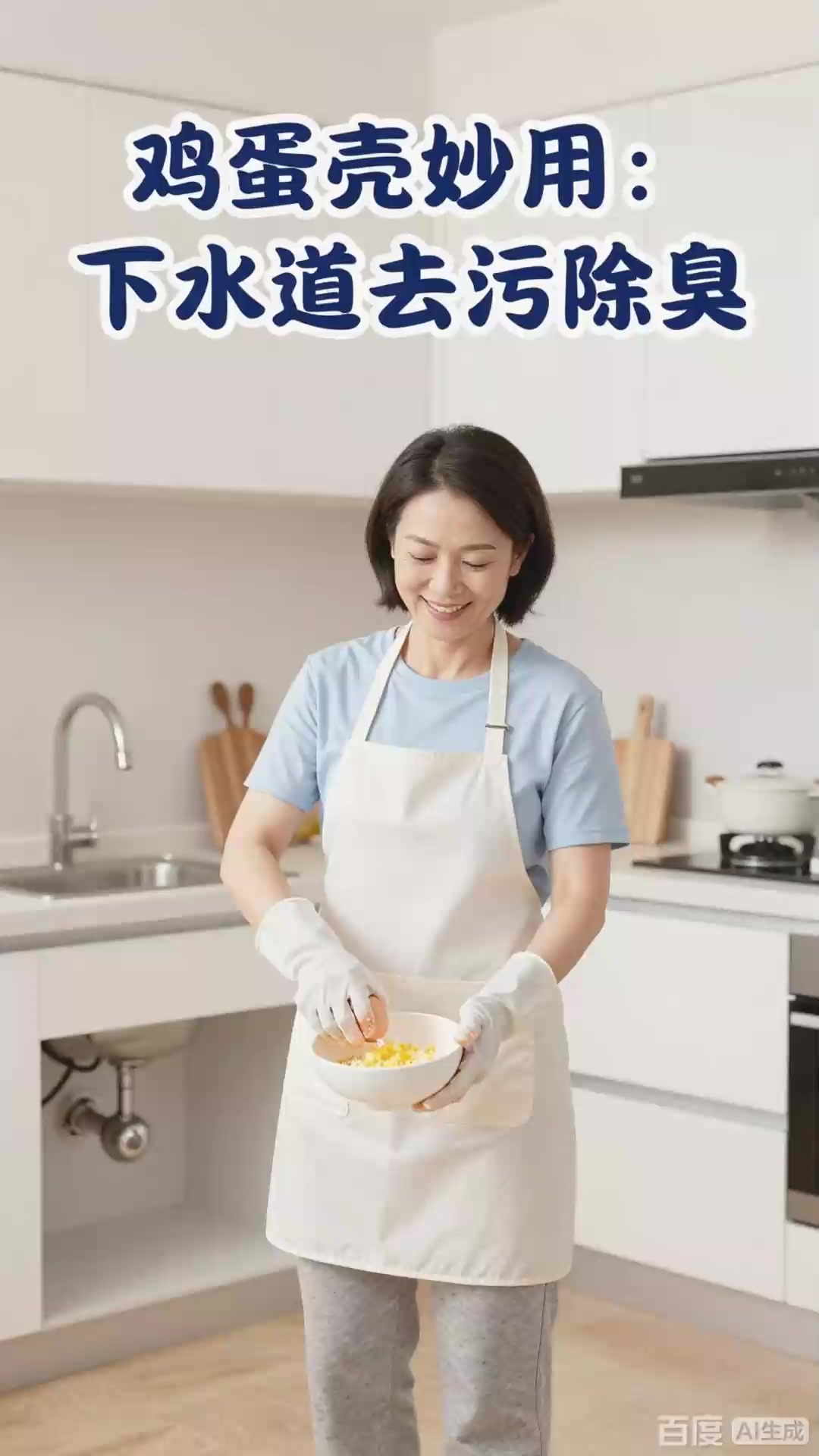 真厉害鸡蛋壳碾碎倒进下水道，去污又除臭！