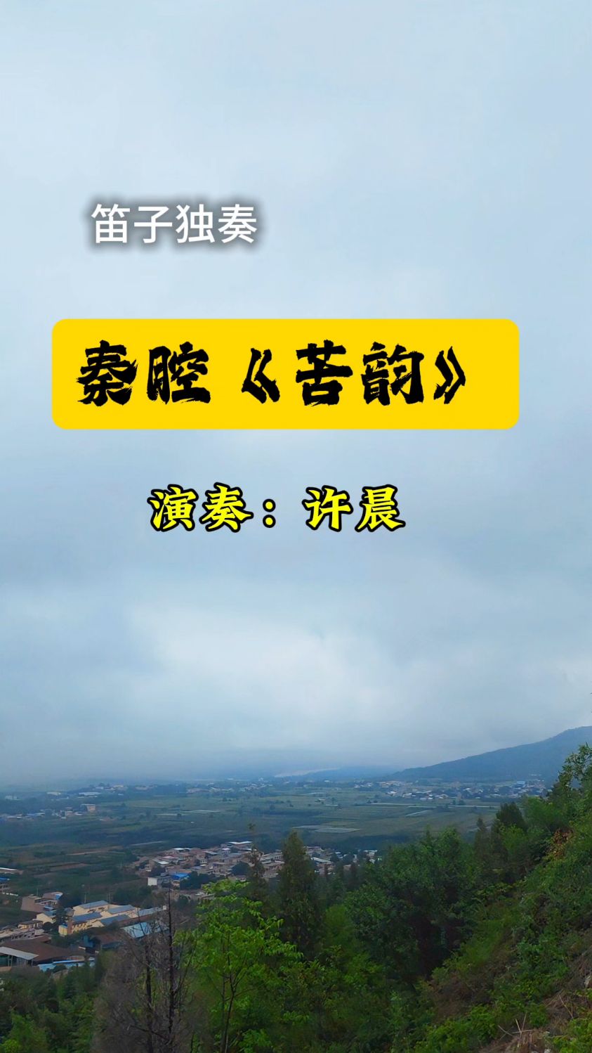 八百里秦川尘土飞扬三千万秦人齐吼秦腔|许晨笛子独奏秦腔《苦韵