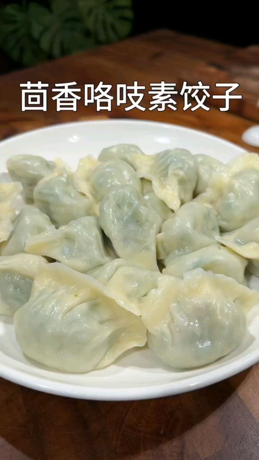 家庭版“茴香素饺子”好多人没吃过这种饺子吧!,味道杠杠的