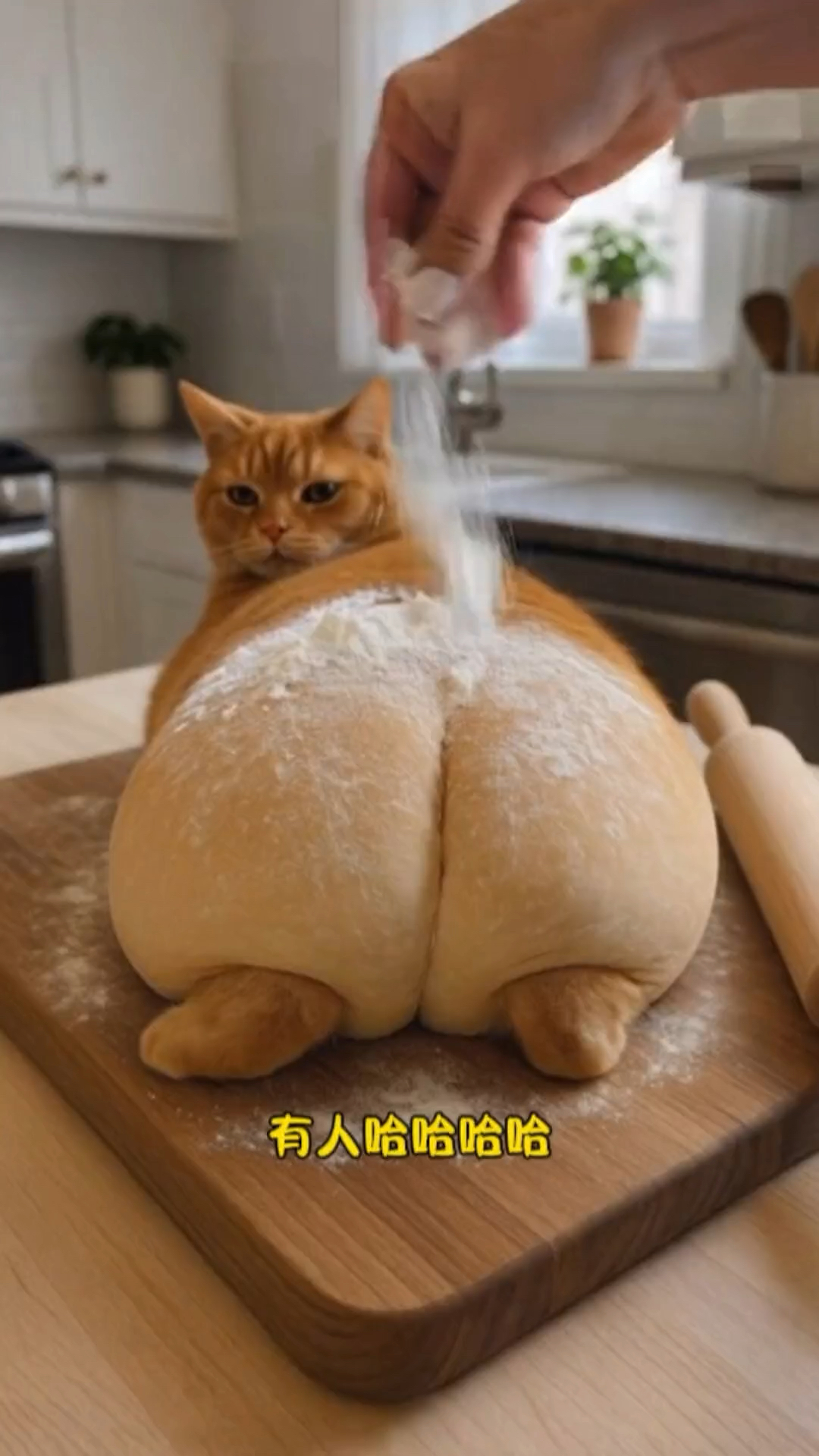 傻憨憨的小猫面包!