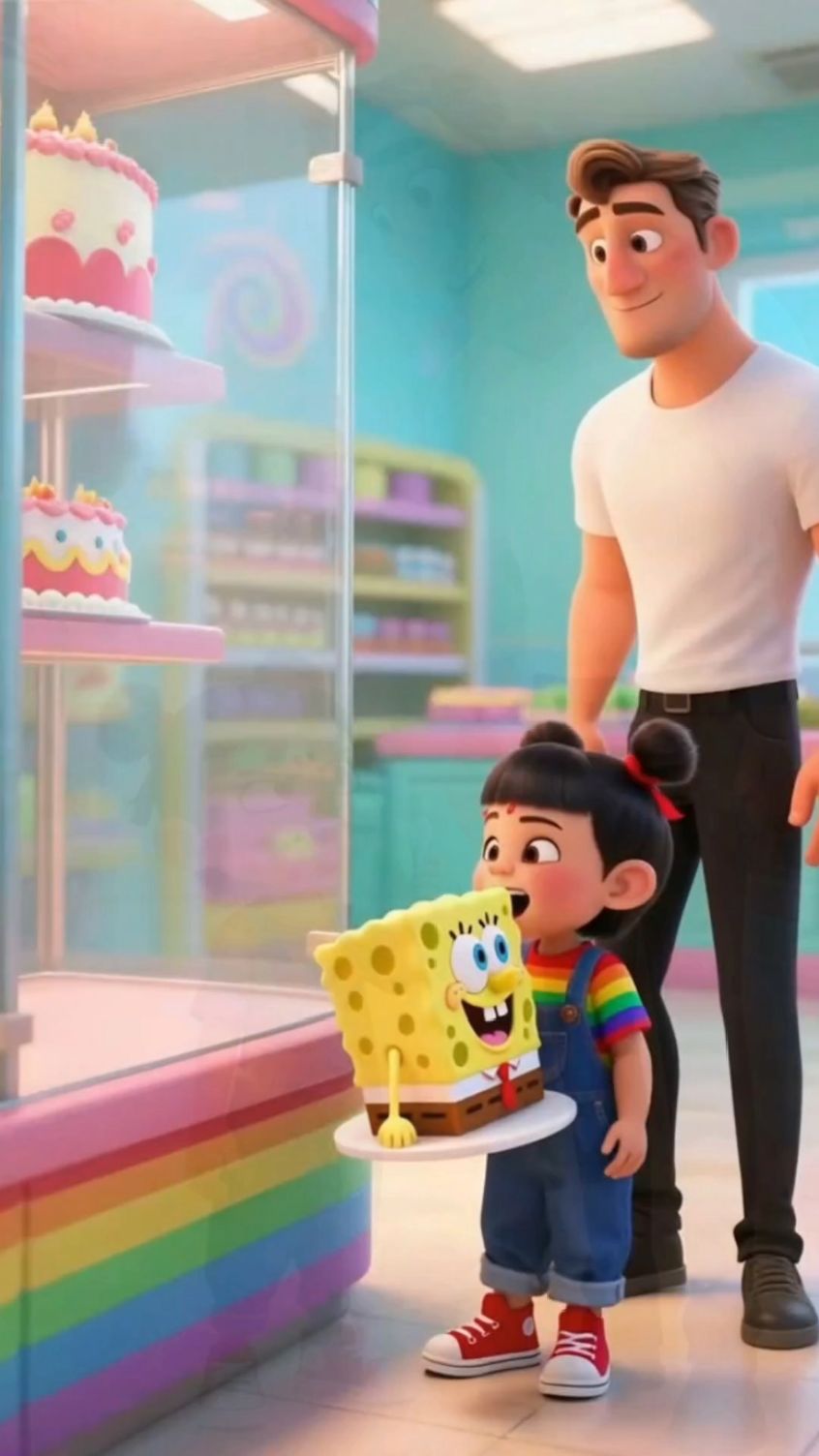 和爸爸买蛋糕!!