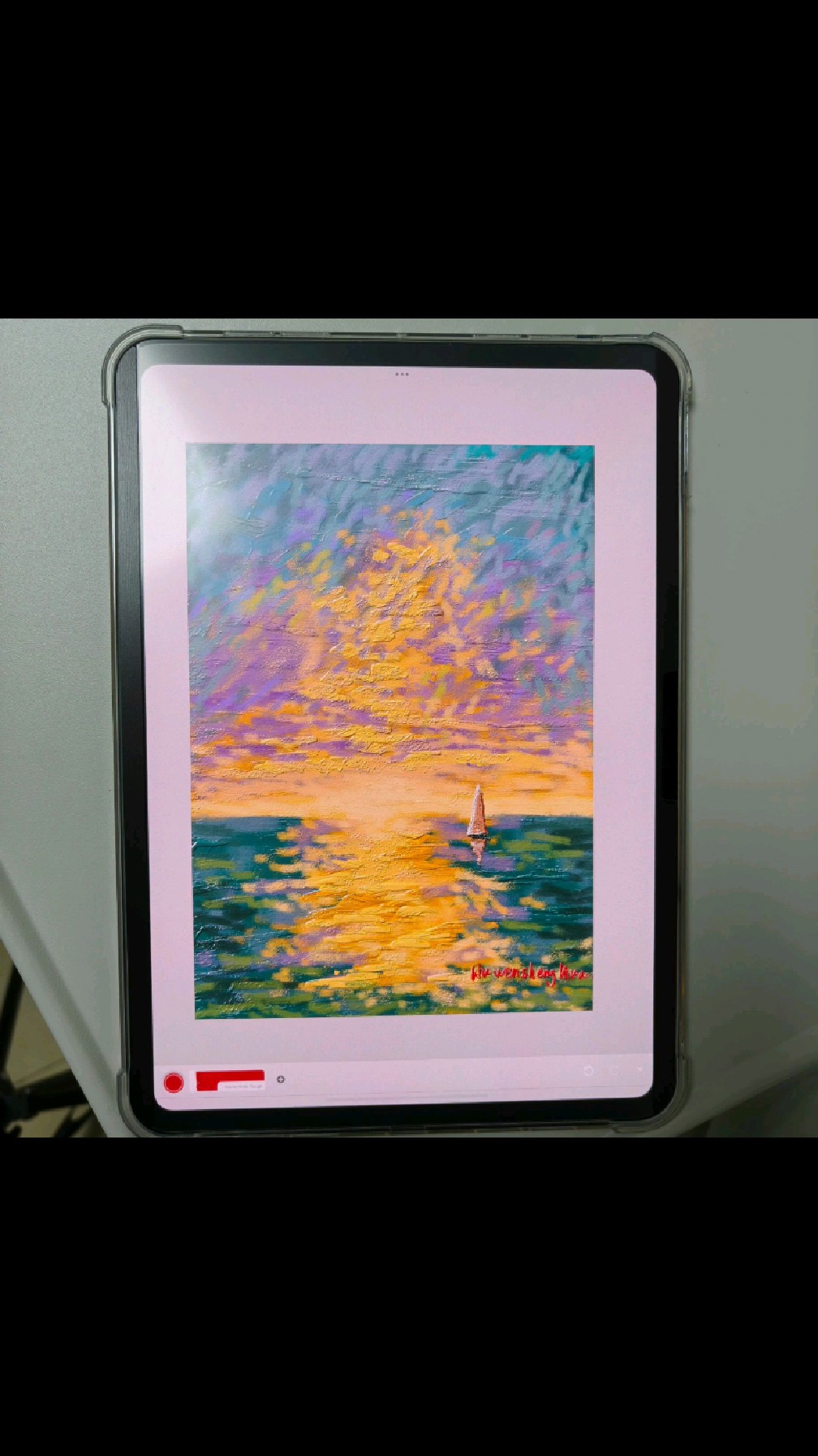 电子油画,日落晚霞