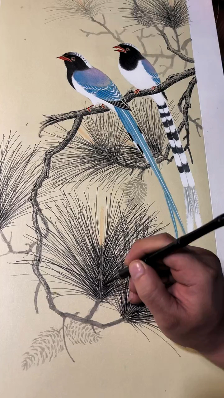 这样的工笔花鸟你喜欢吗？