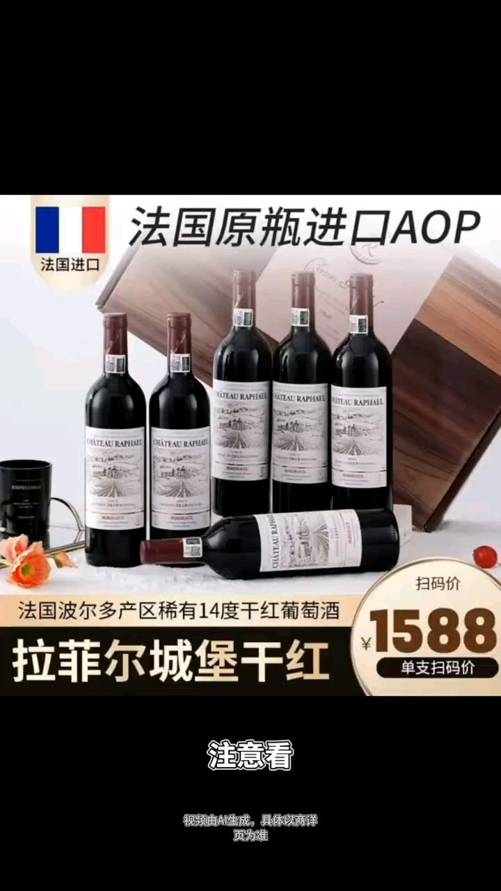 2019年拉菲尔城堡干红葡萄酒,送礼高端,自饮收藏,限量珍藏版