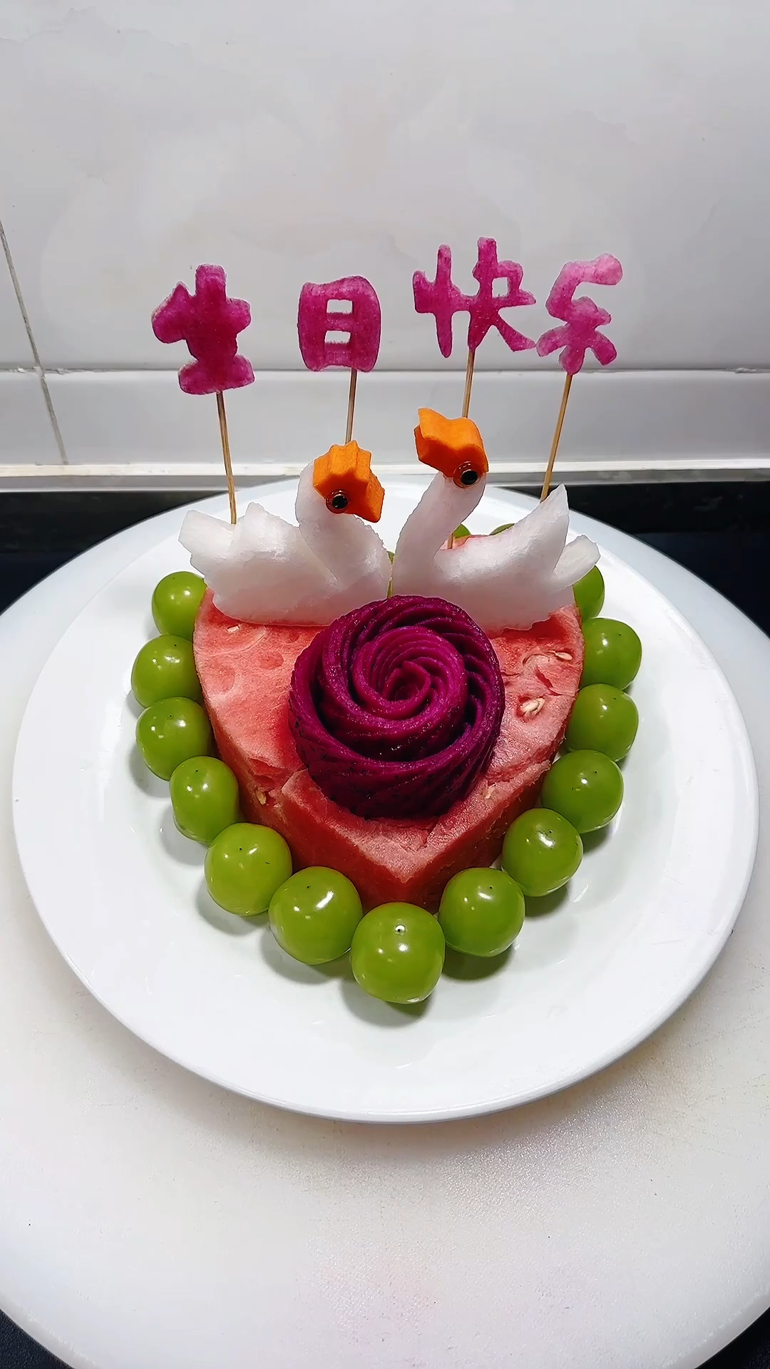 花样西瓜蛋糕,学会做起来