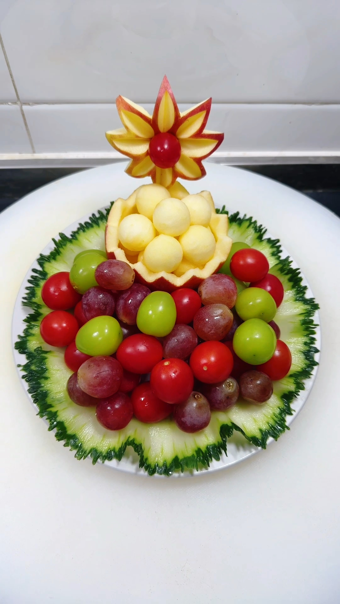 简单漂亮的苹果拼盘