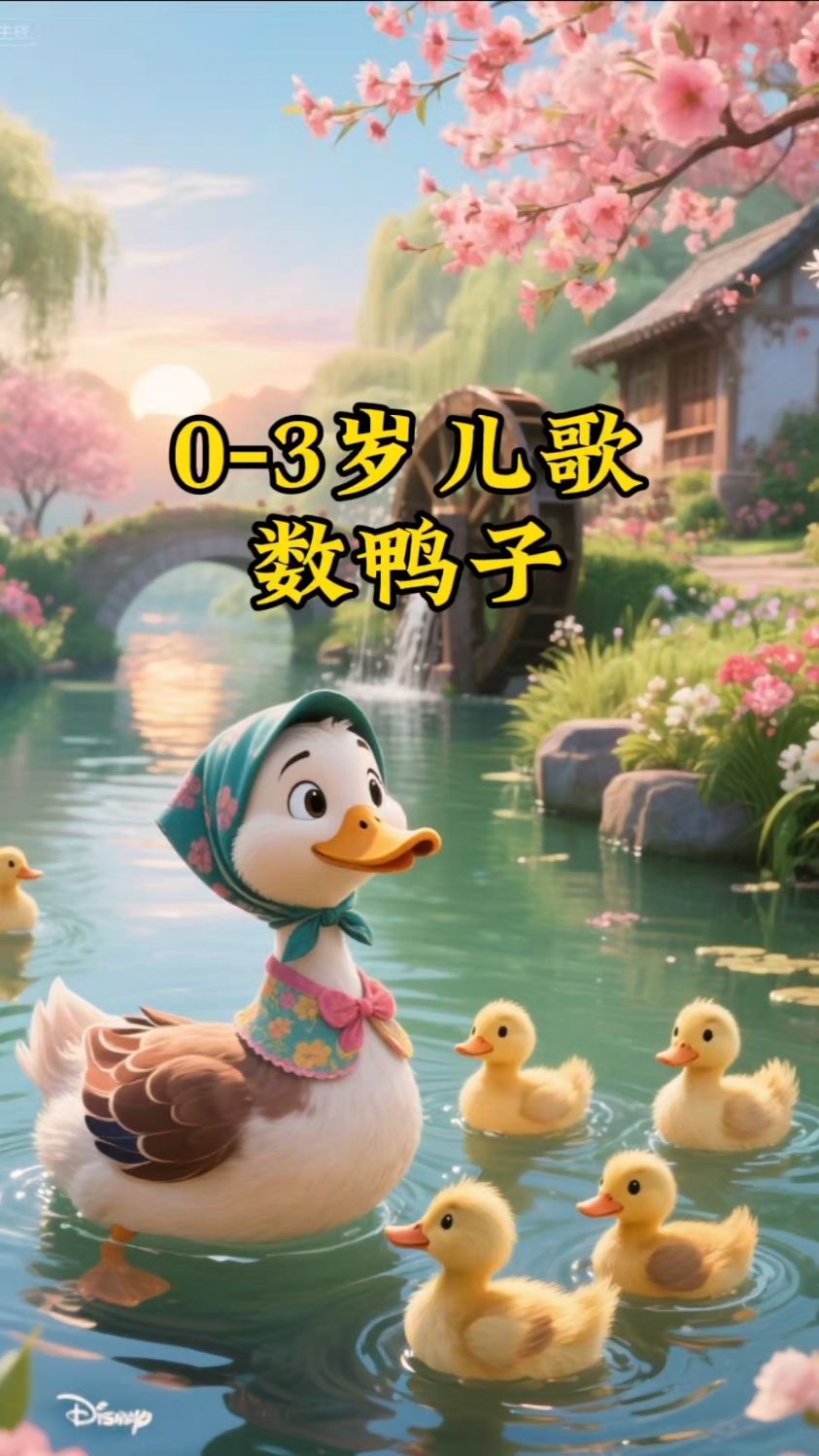 门前大桥下游过一群鸭