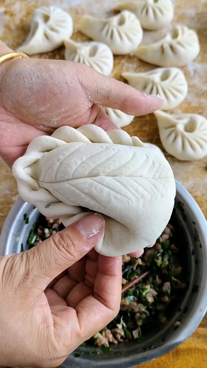 叶子形状的饺子,太好看了