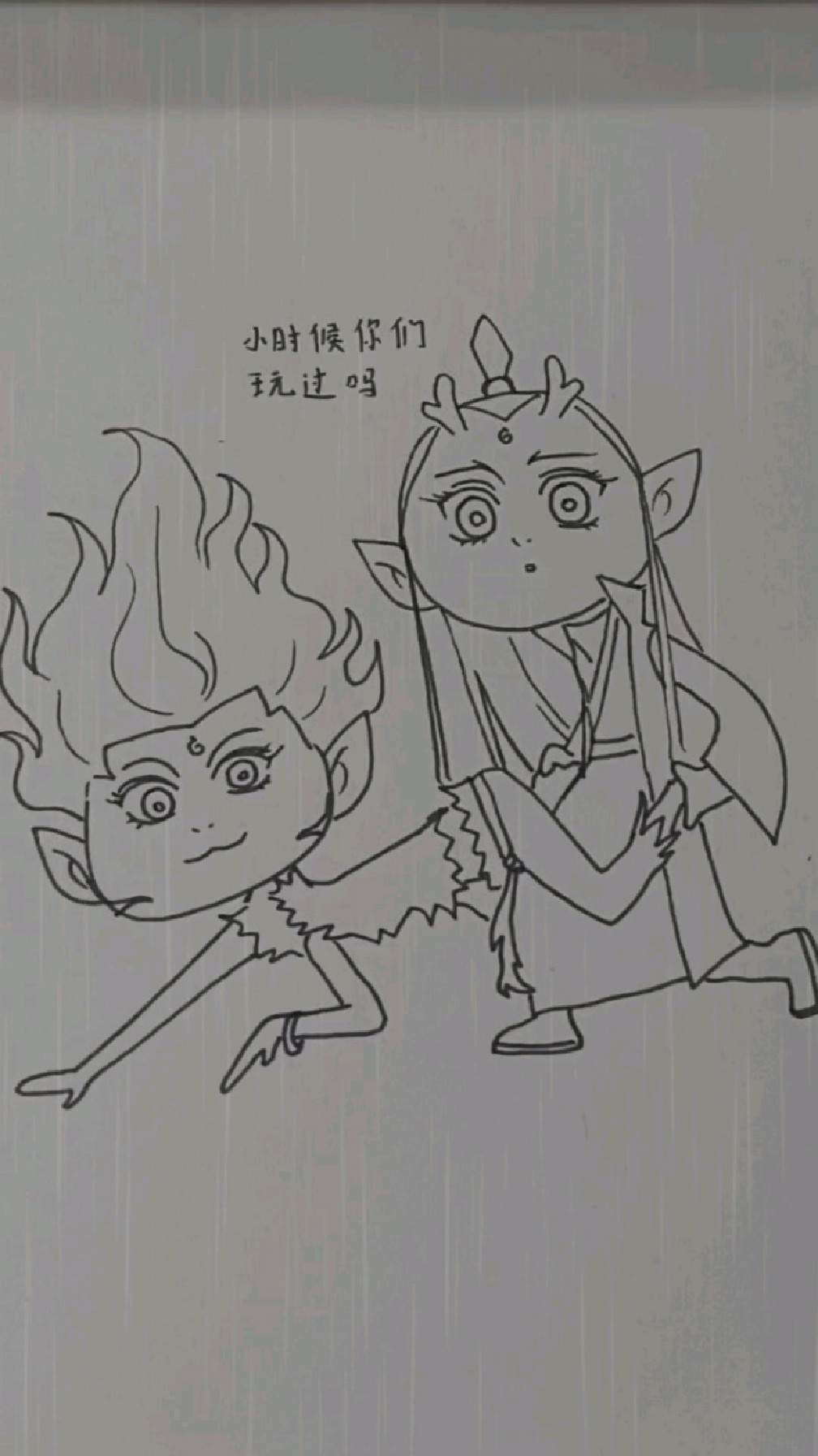 哪吒敖丙卡通绘画