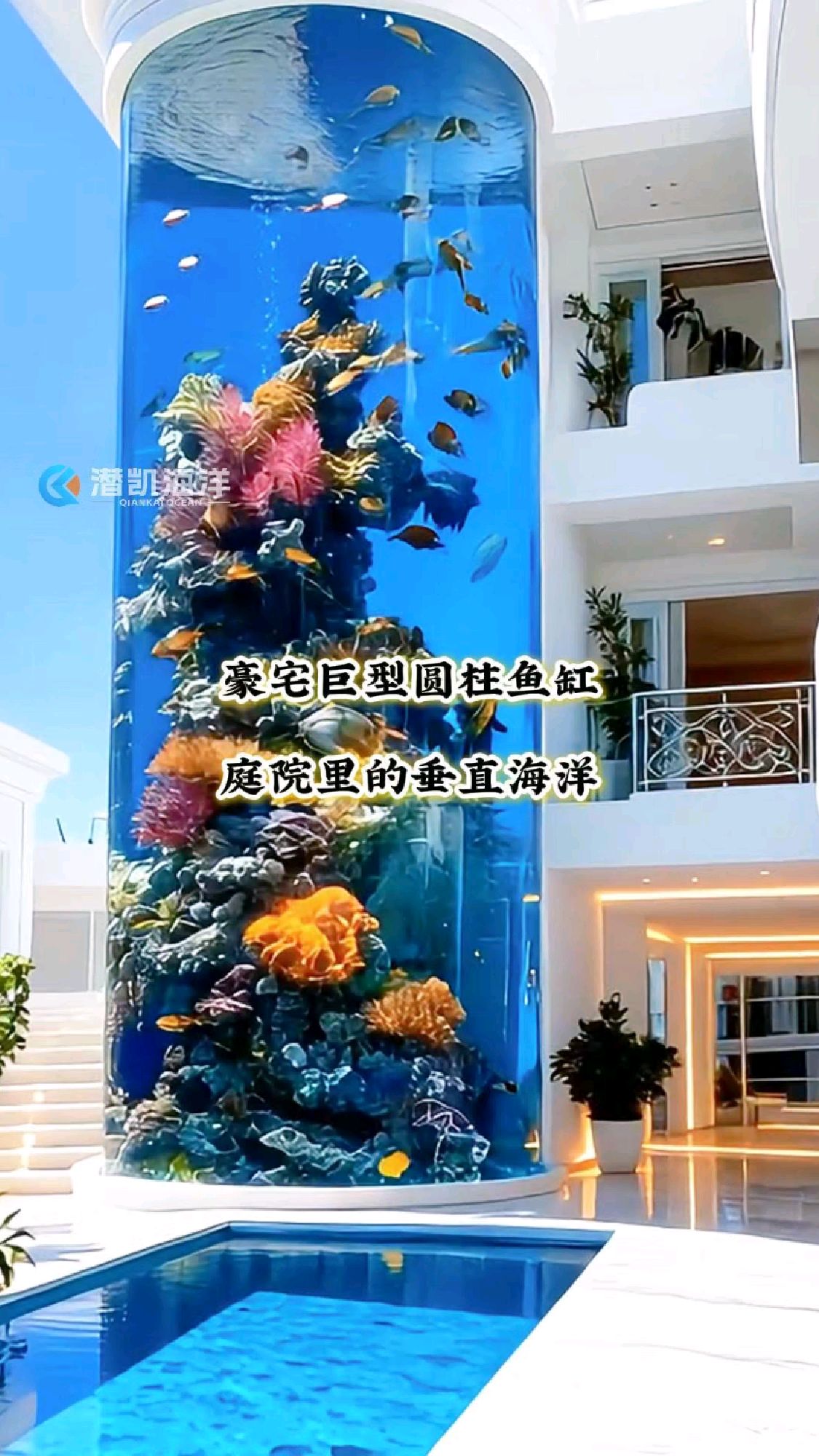 #鱼缸#圆柱鱼缸定制#西安大型亚克力鱼缸定制#宝鸡鱼缸定制厂家