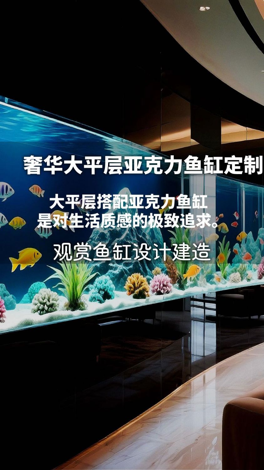 专属亚克力观赏鱼缸定制,家装鱼缸设计客厅高档大气鱼缸 #