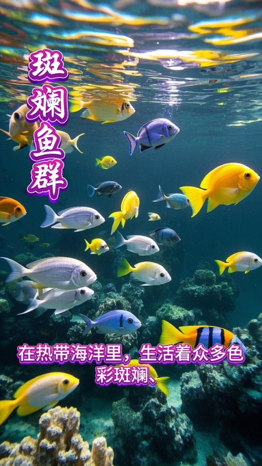 五彩斑斓的热带鱼群