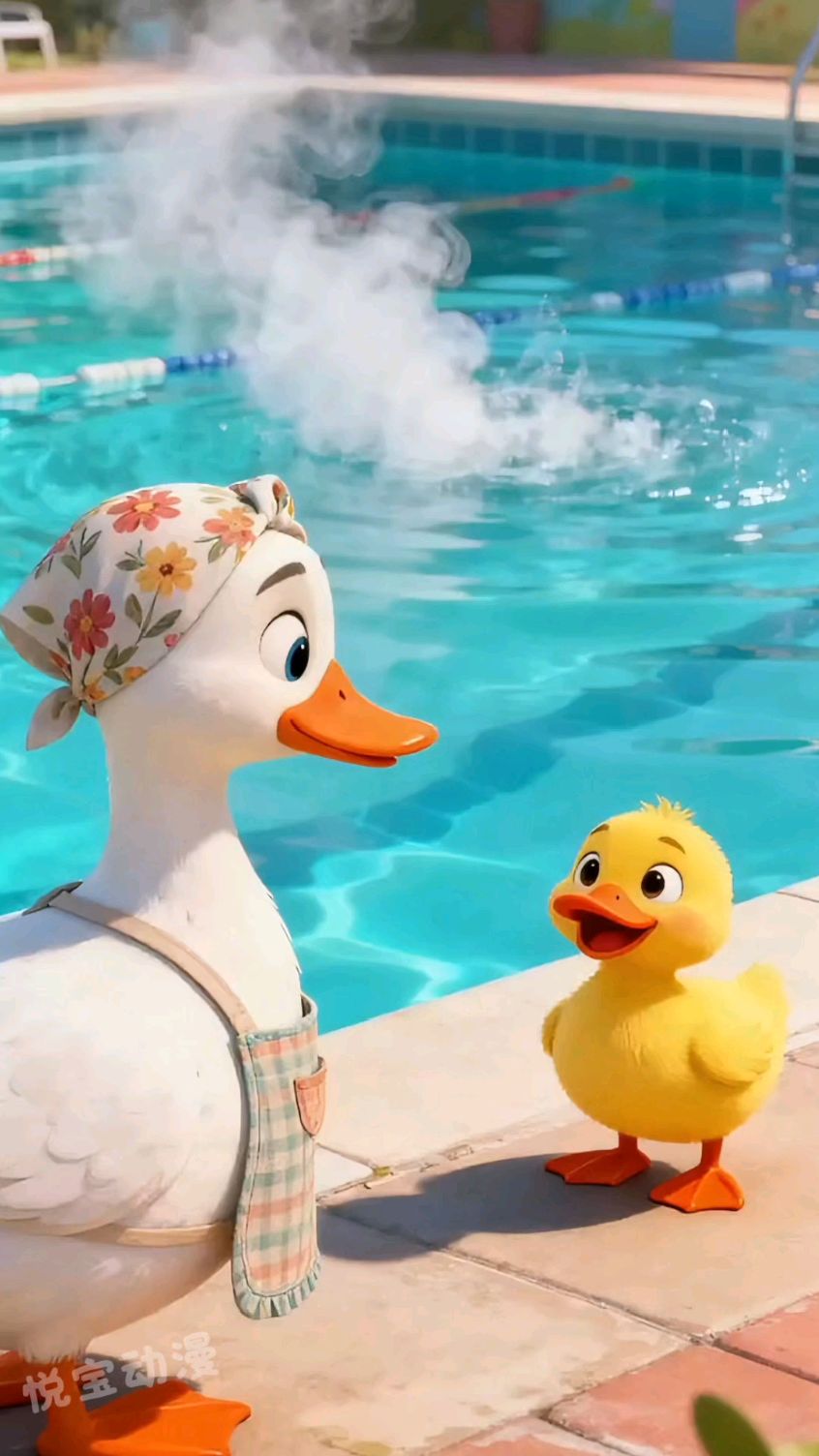 小黄鸭被烫成老鸭汤了。