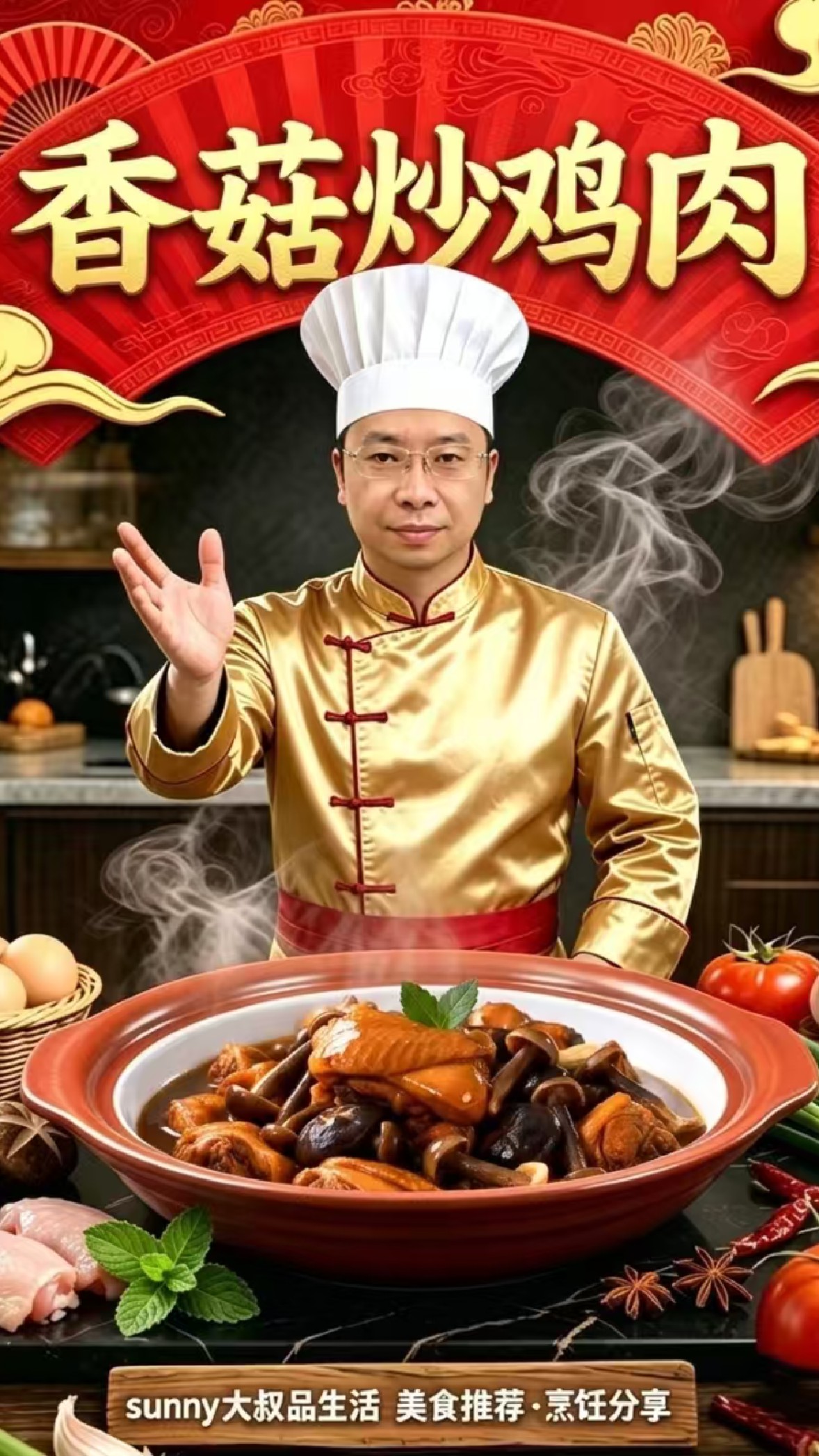 鲜香下饭! 猛火快炒菌香香菇炒鸡肉! 快手家常做法简单