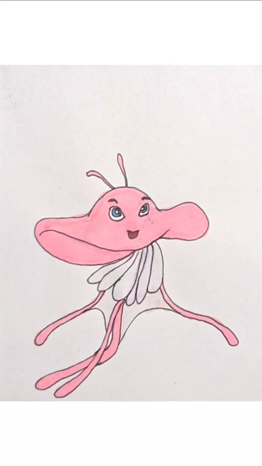 小鲤鱼历险记中角色的简笔画