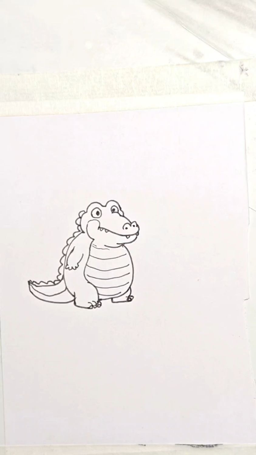 鳄鱼简笔画画法教程