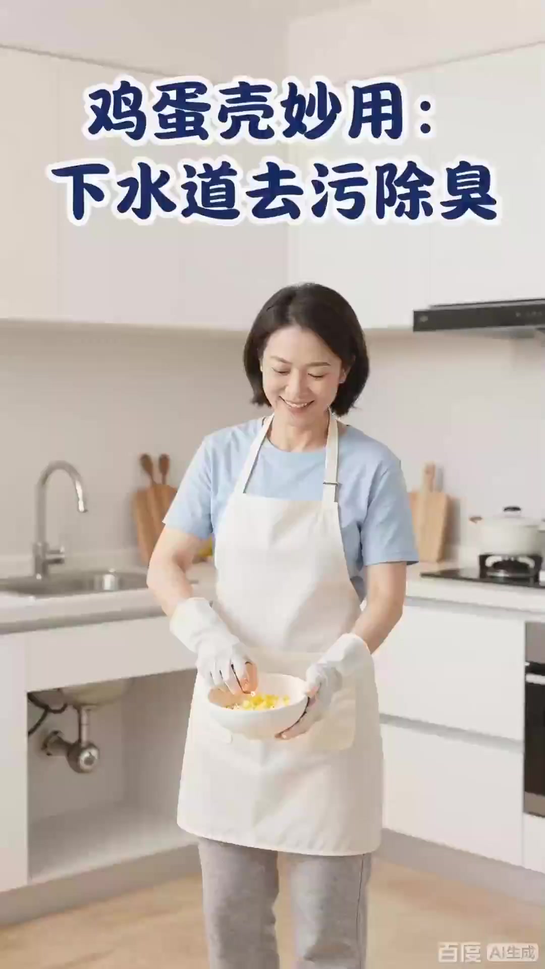 真厉害鸡蛋壳碾碎倒进下水道，去污又除臭！