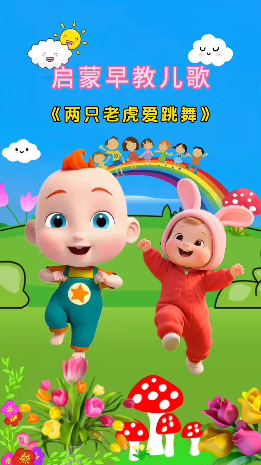 两只老虎爱跳舞,。小兔子乖乖拔萝卜