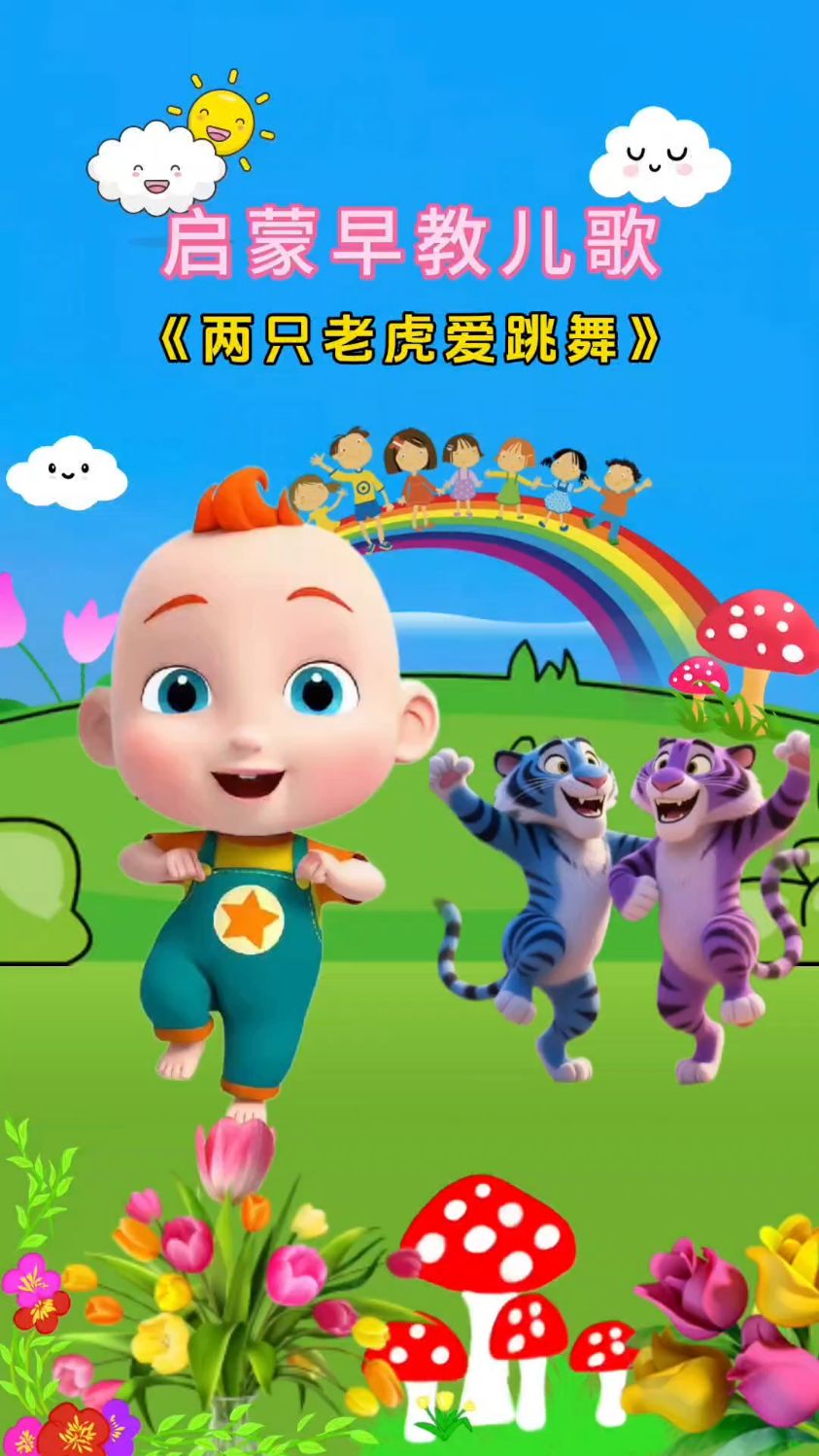 两只老虎爱跳舞小兔子乖乖拔萝卜