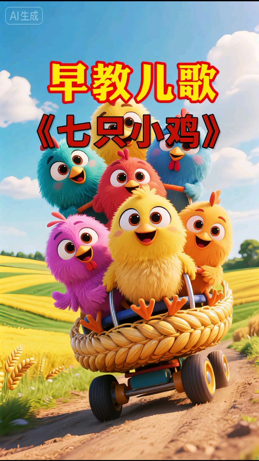 早教儿歌:七只小鸡