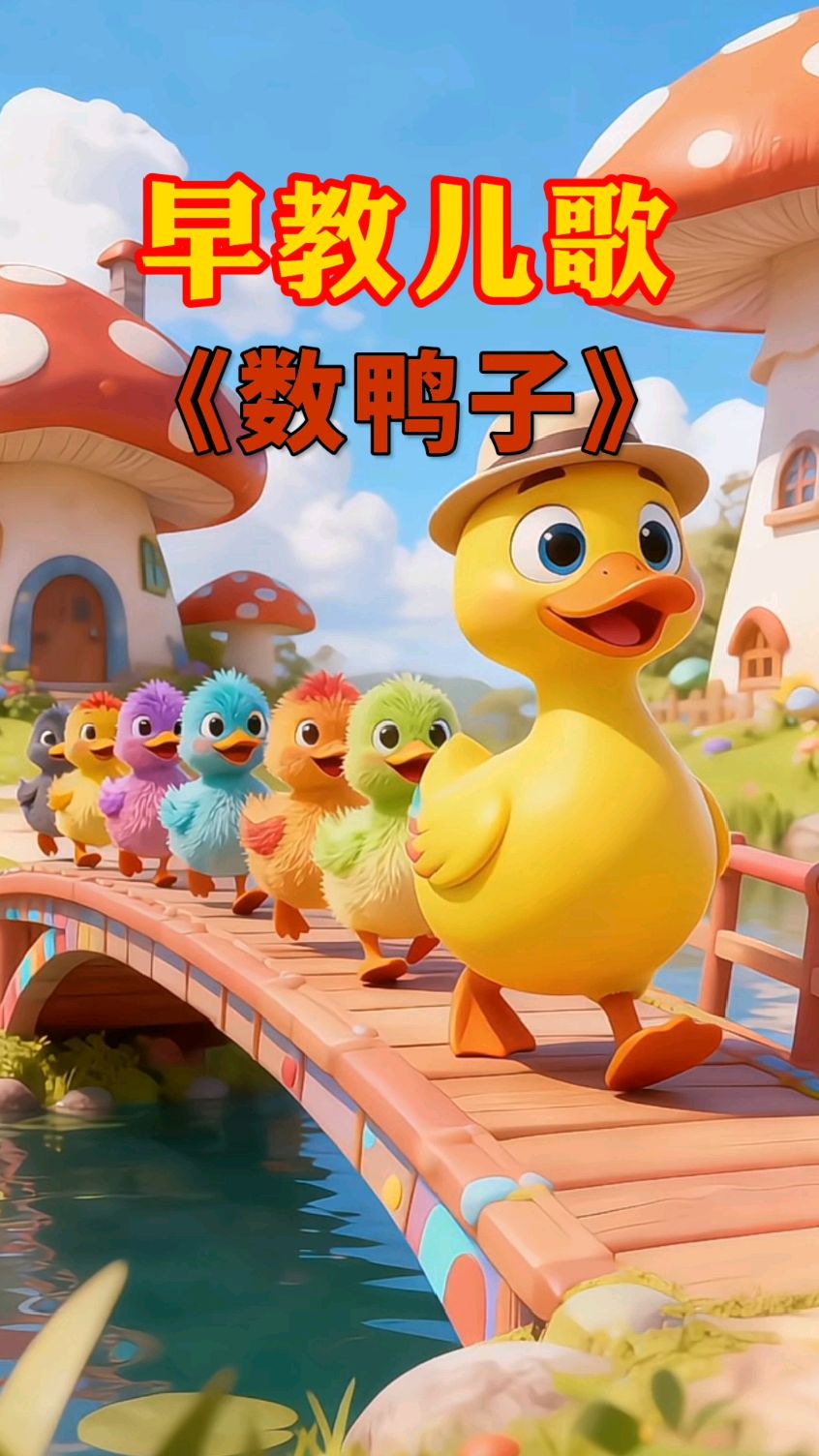 早教儿歌：数鸭子