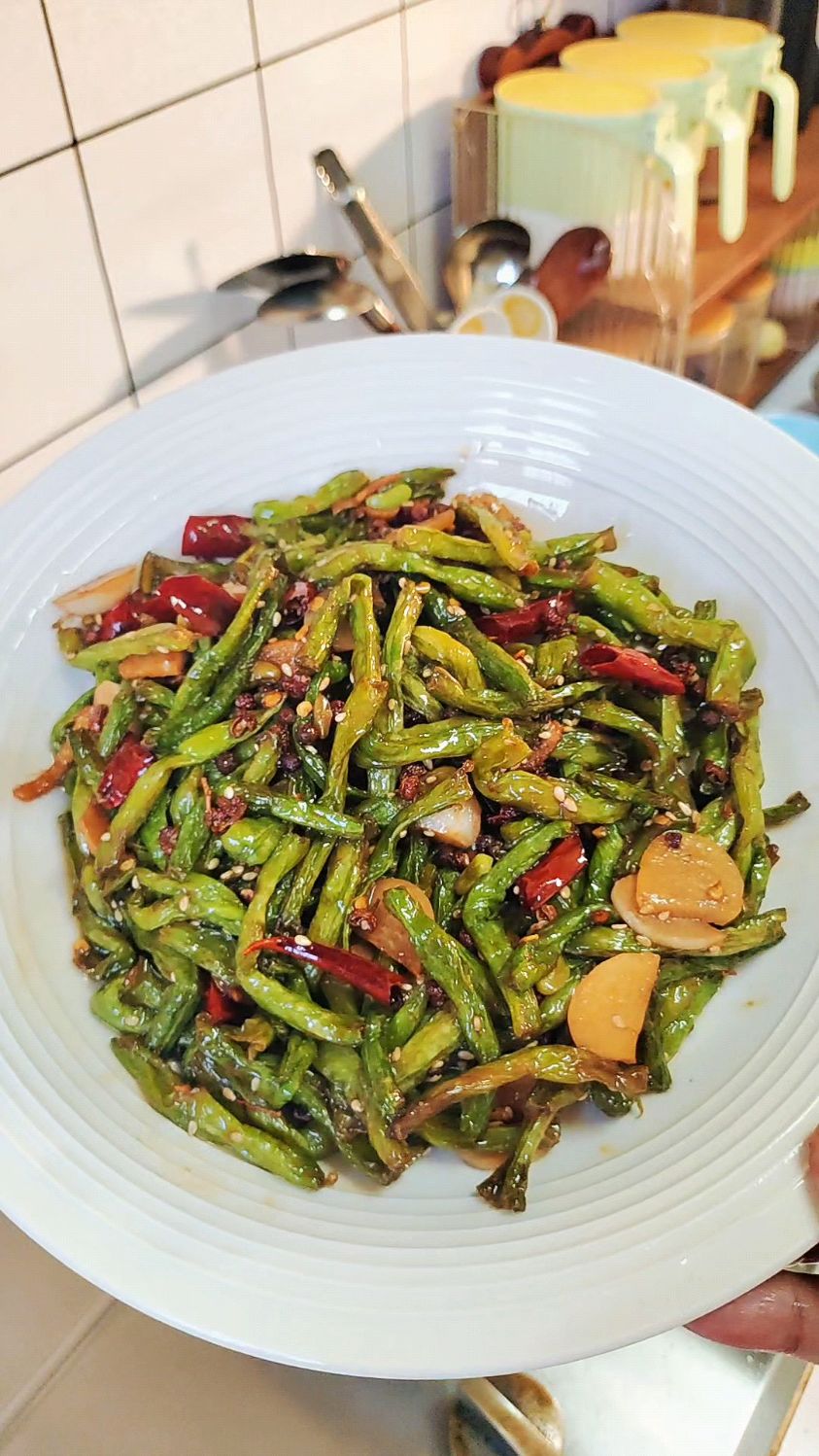 干煸豆角麻辣干香,巨好吃做法真的好简单