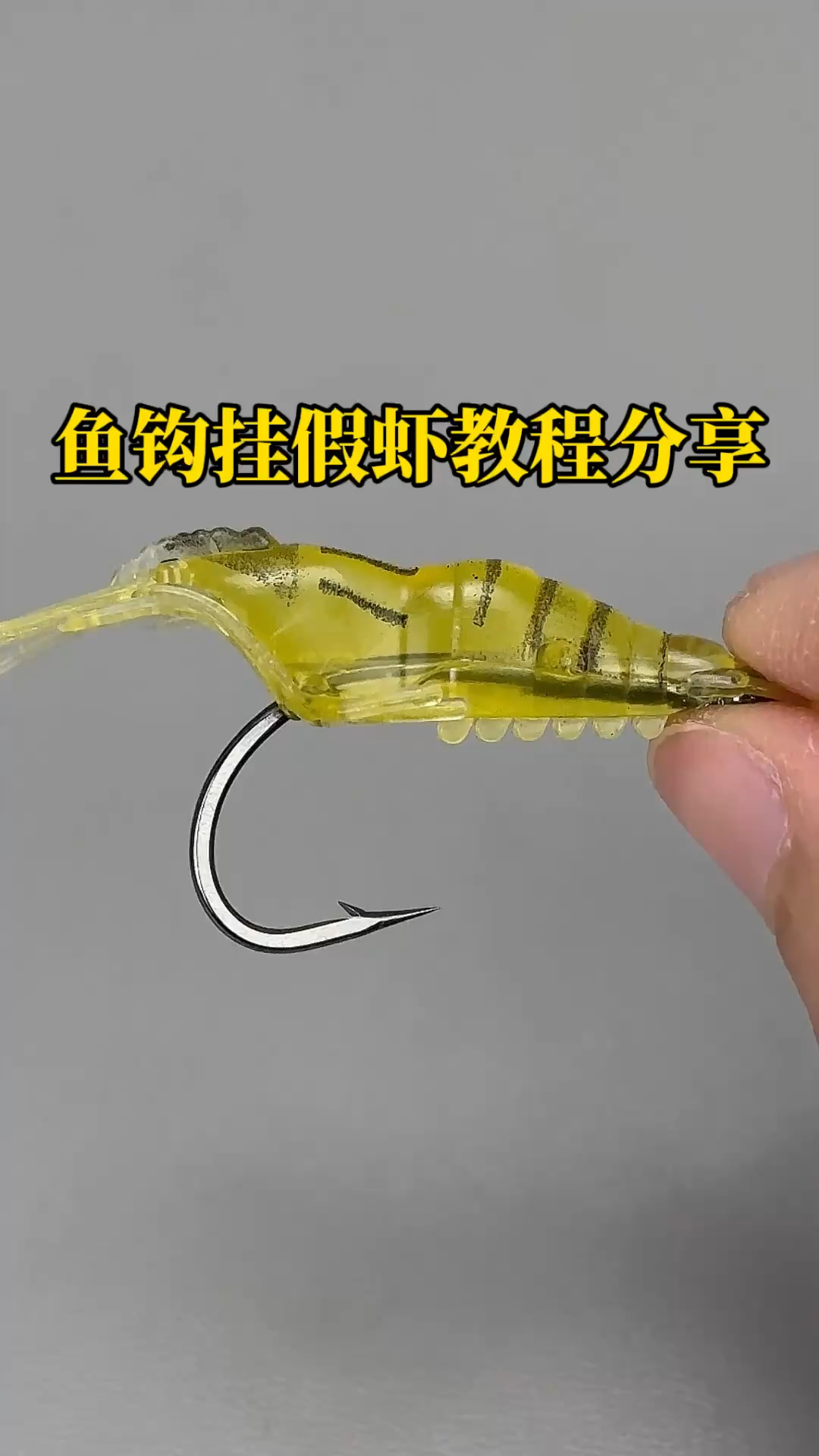 鱼钩挂假虾教程分享,喜欢用假虾钓鱼的朋友赶紧来学习吧
