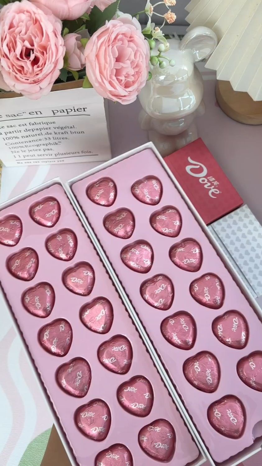 Dove德芙心语27粒巧克力礼盒 1314魔方造型 618暑期纯可可脂配手袋