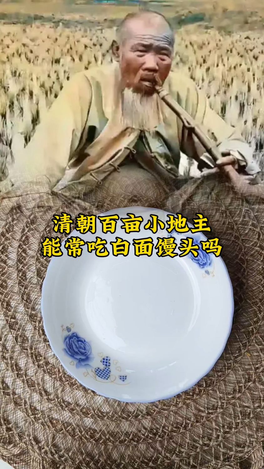 清朝百亩小地主,能常吃白面馒头吗?