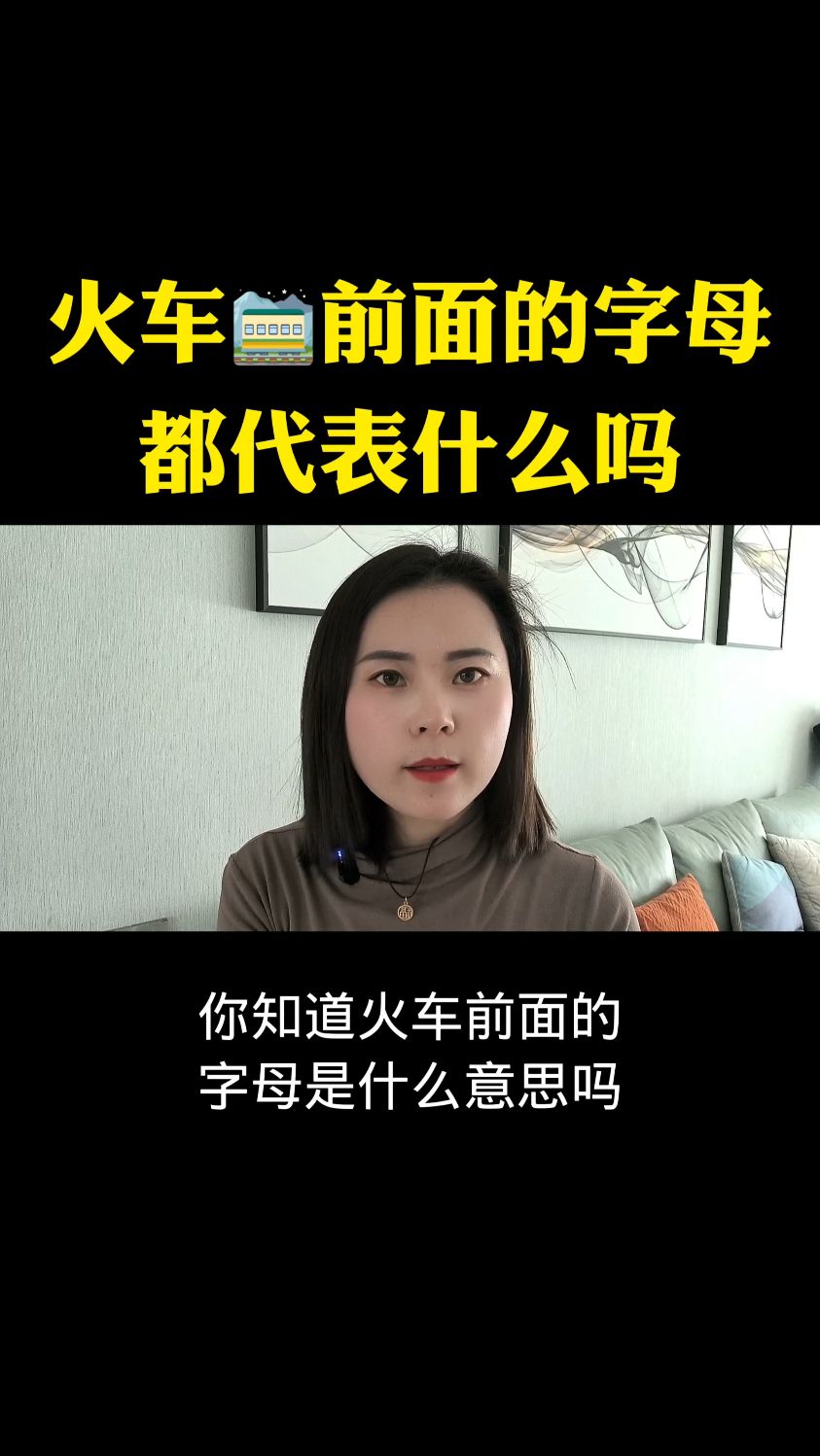 火车前面的字母都代表什么