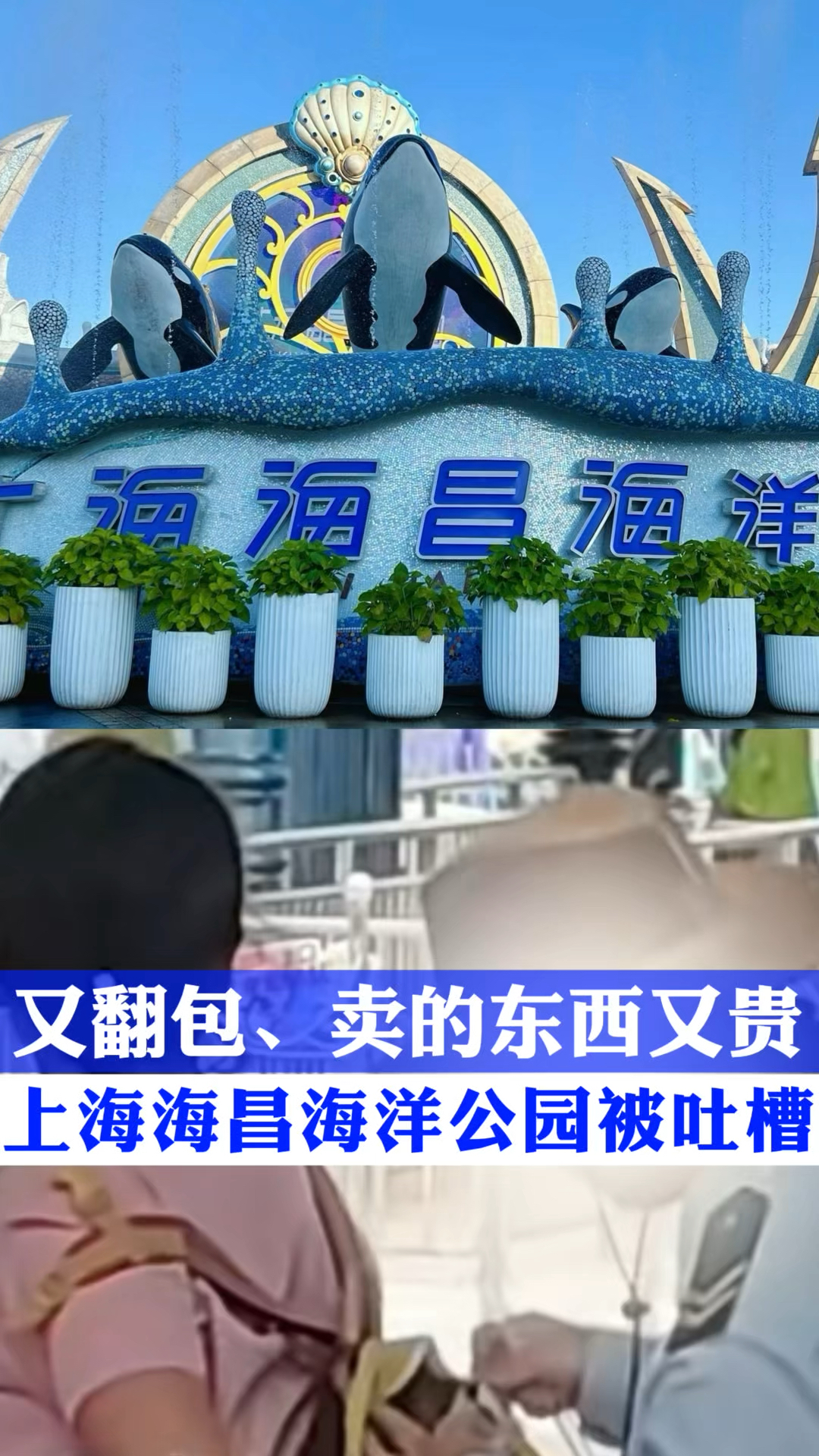 “被检查翻包,卖的东西价格又翻倍”上海海昌海洋公园被游客吐槽