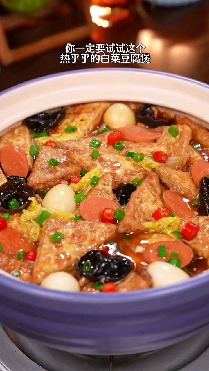 家常菜 第341集‖白菜豆腐煲