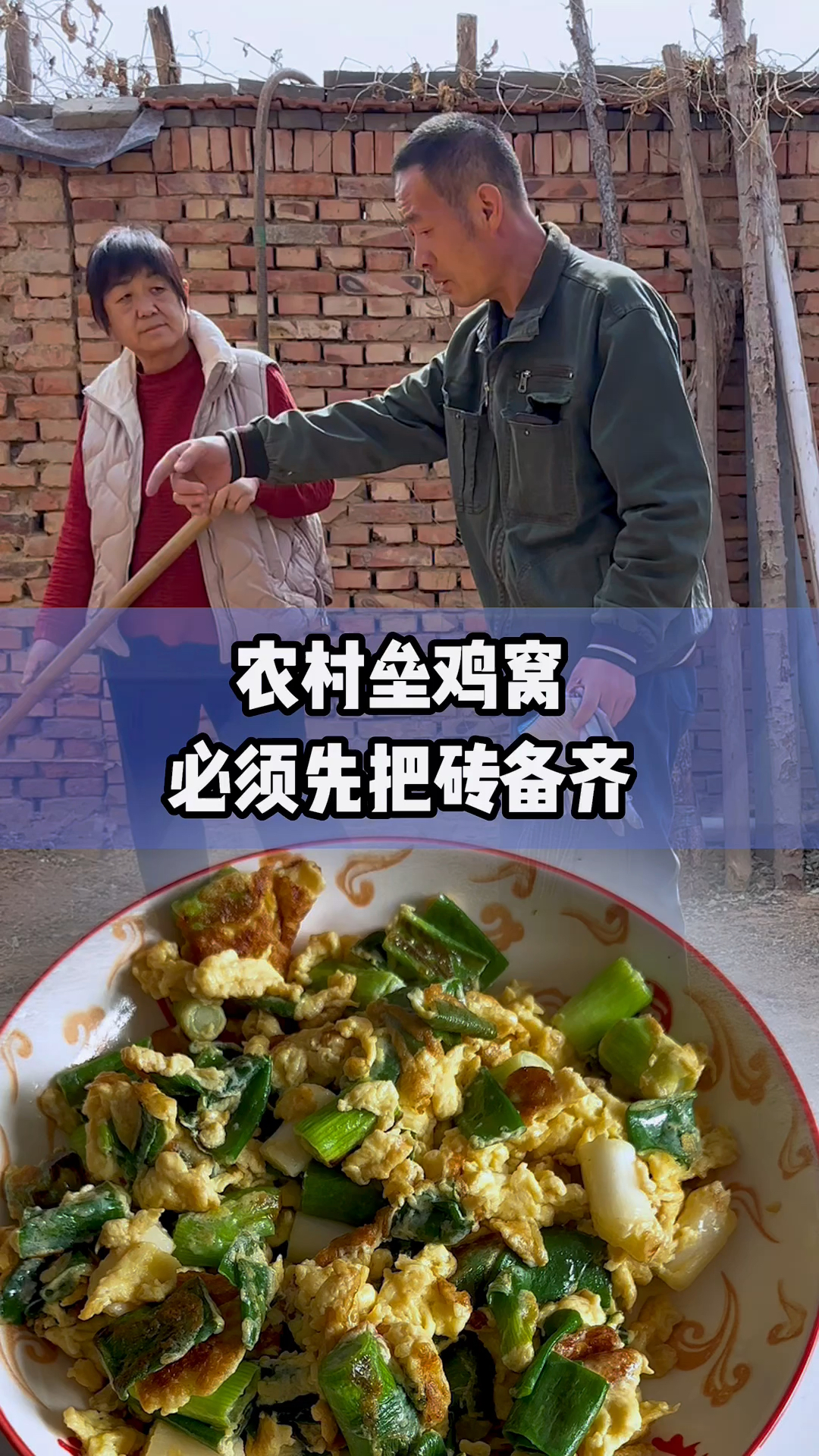 春天的农家院是忙碌又充满希望的战场。今天备齐垒鸡窝的砖。