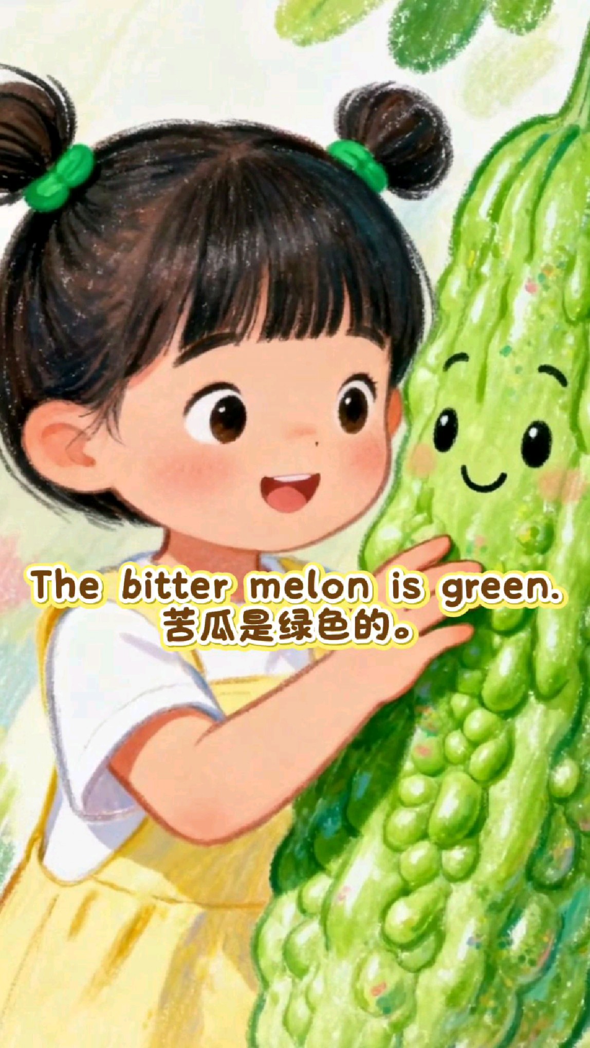 从现在开始和宝宝一起学英语吧!今日份 蔬菜大全 苦瓜～