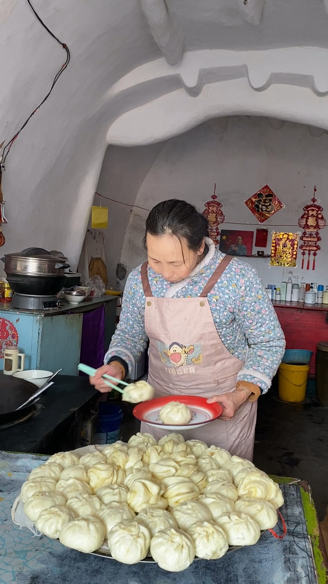 农家大锅蒸包子,皮软馅香,早晚配稀饭嘎嘎香