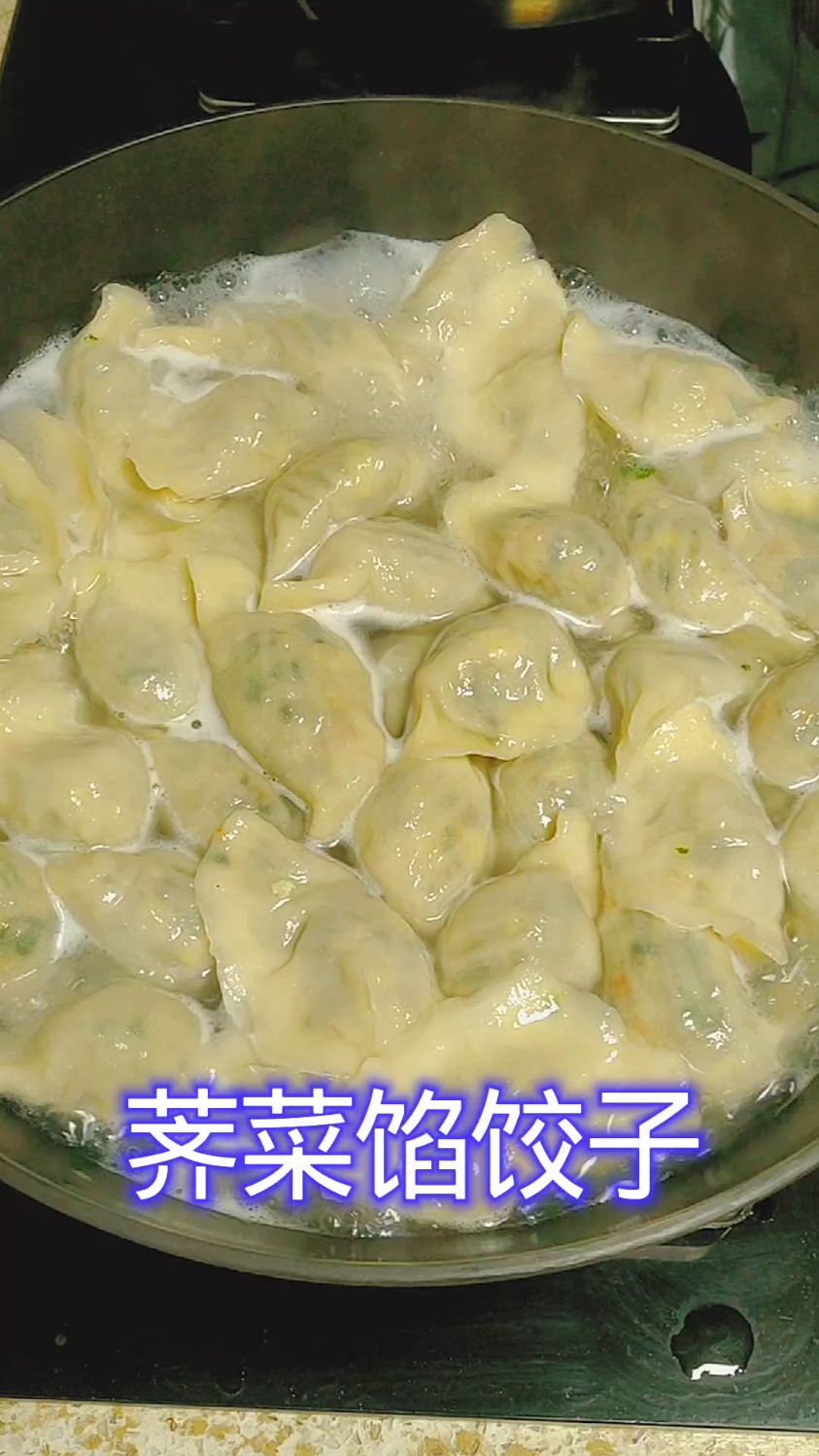春天的第一口鲜 荠菜馅饺子 鲜味无比营养丰富 薄皮大馅吃了没负担