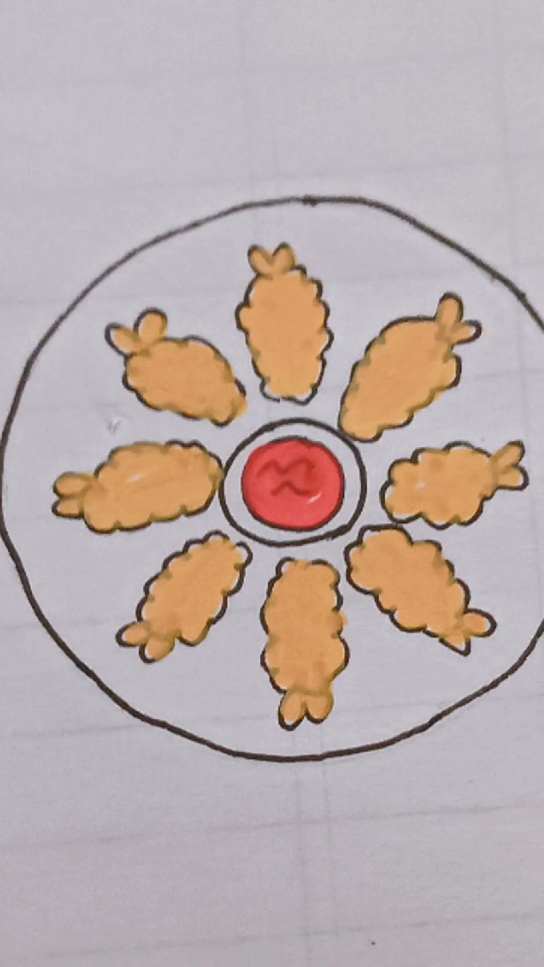 春节年夜饭简笔画